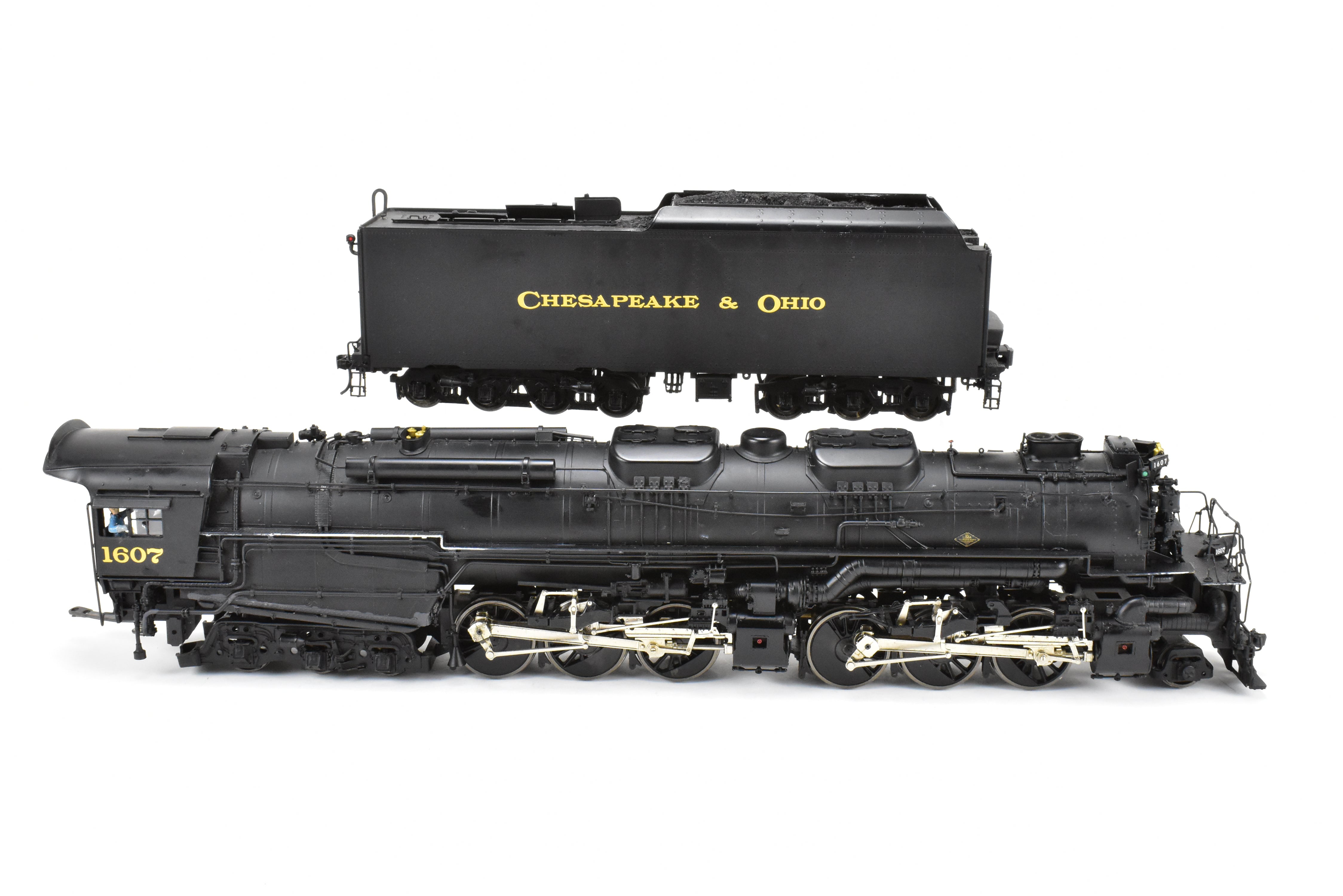 O Scale Brass Model Train - Sunset Models 3rd Rail Division Chesapeake & Ohio Allegheny Class H8 2-6-6-6 2-Rail F/P Locomotive #1607
