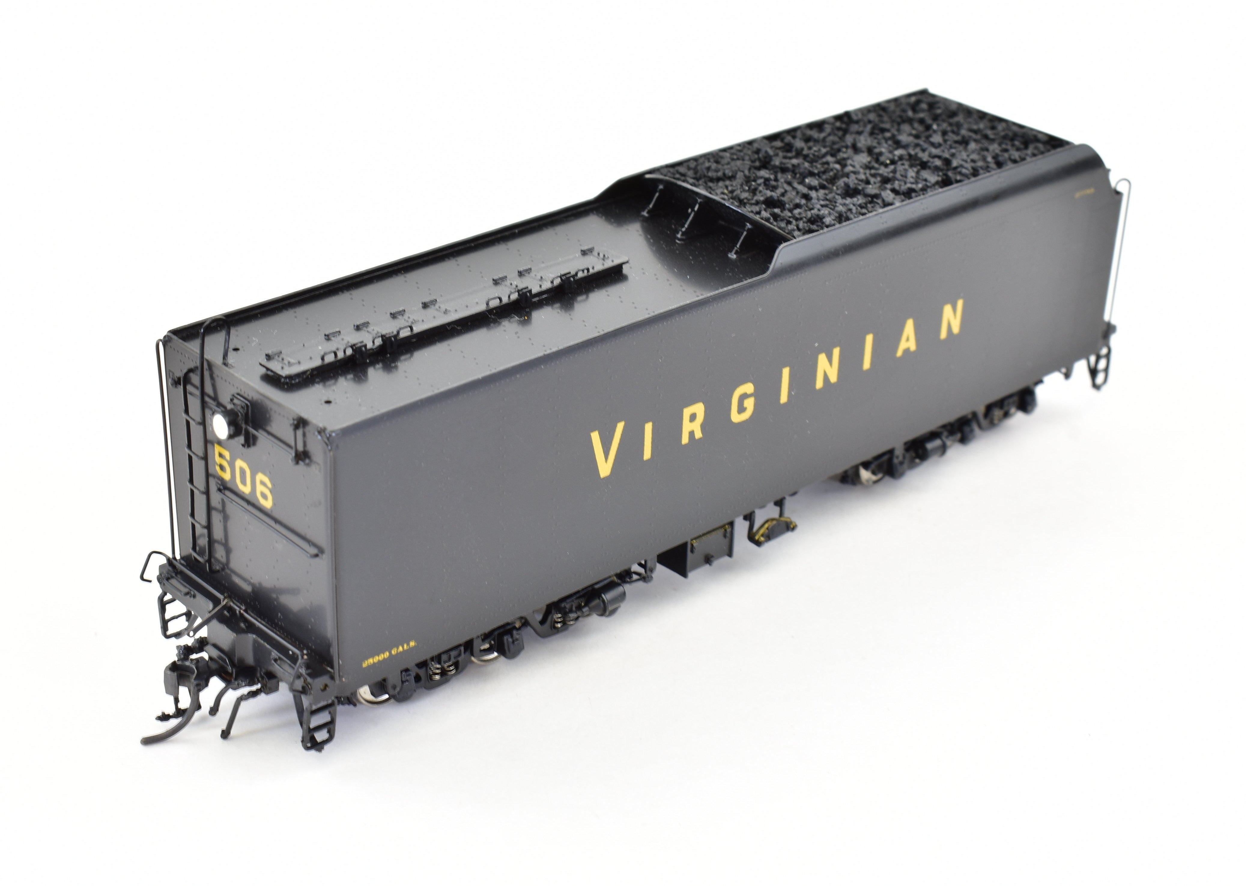 HO Scale Brass Precision Scale Co. Virginian BA 2-8-4 Berkshire Model Steam Locomotive, Precision Scale Co. VGN, Sold As-Is Without Lights