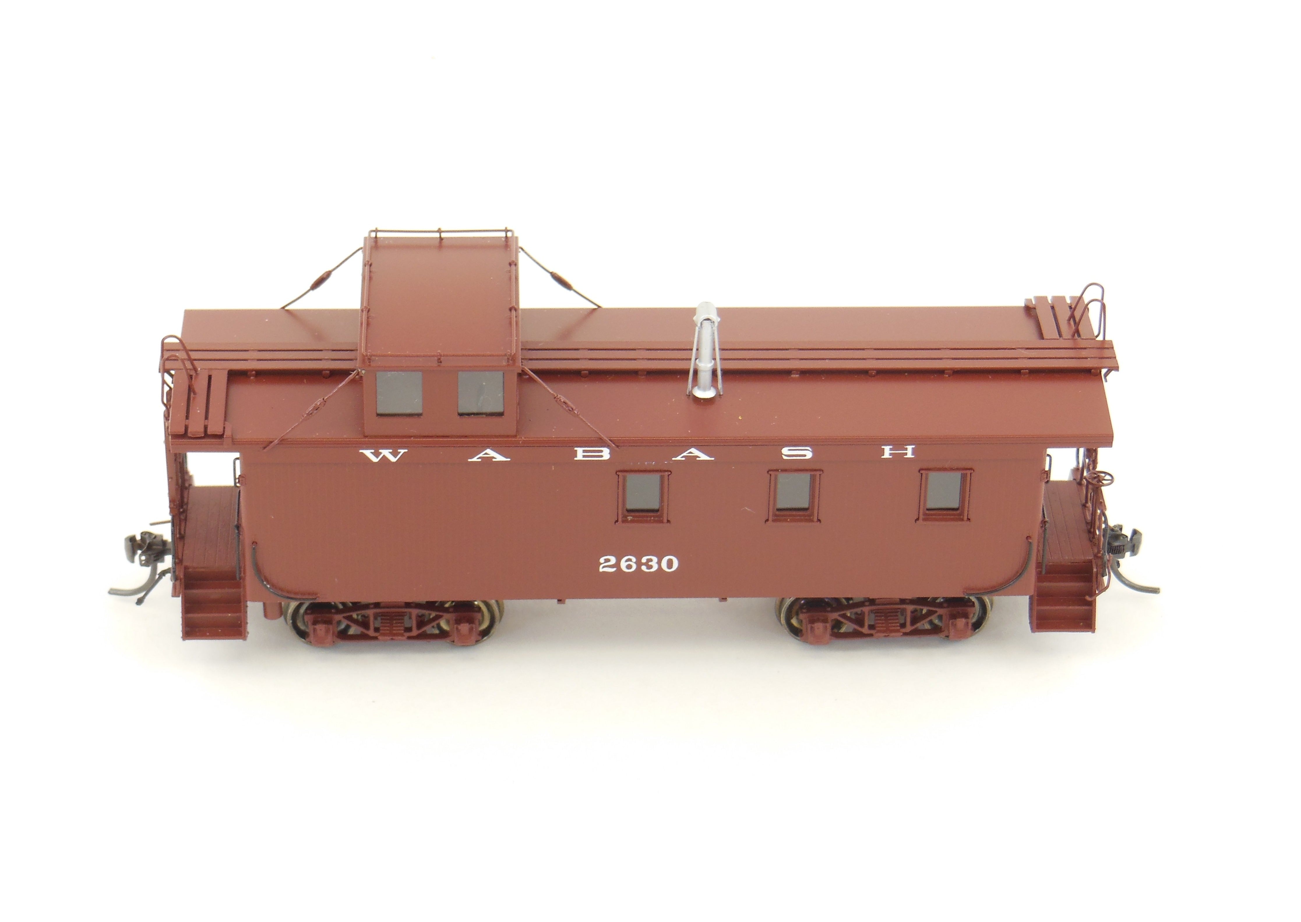 HO Scale Brass Wabash Wood Side Caboose FP #2630 Model by Overland Models, Inc. (OMI)