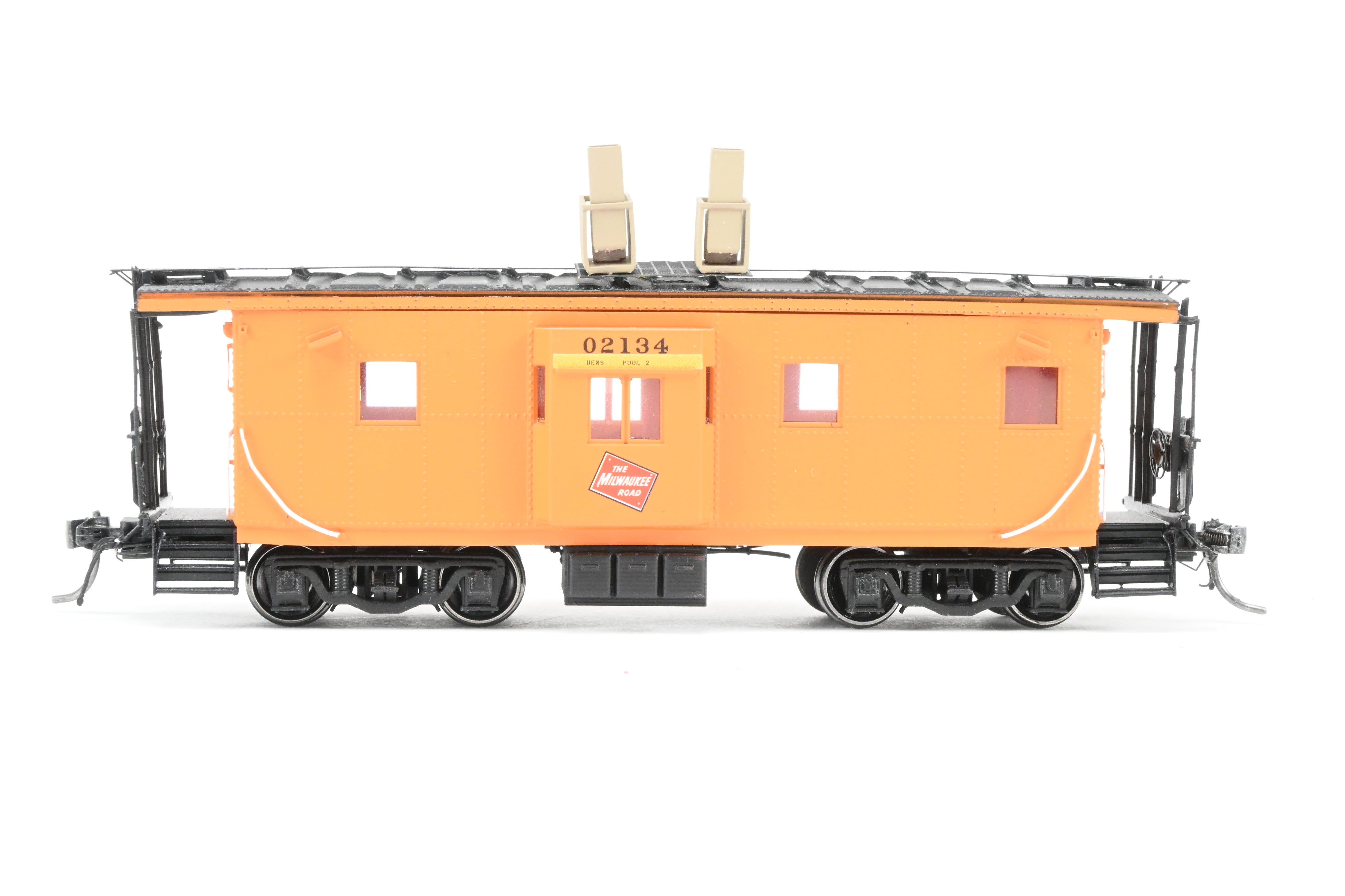 HO Scale 3D Printed Thrall Bay Window Caboose Model - Milwaukee Road #02134