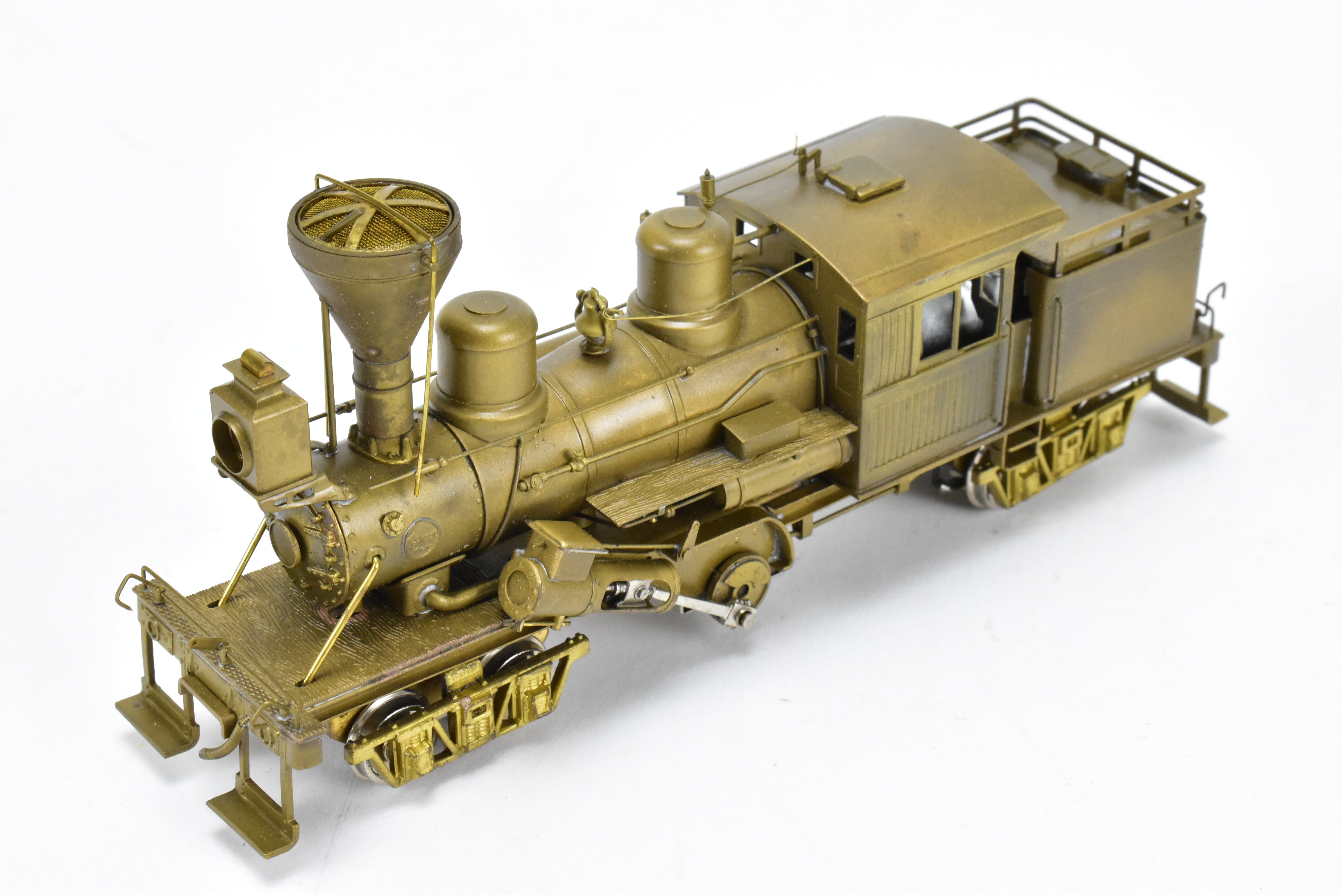 HO Scale Brass PFM - United 2-Truck Logging Climax Geared Locomotive Model for Railroad Enthusiasts