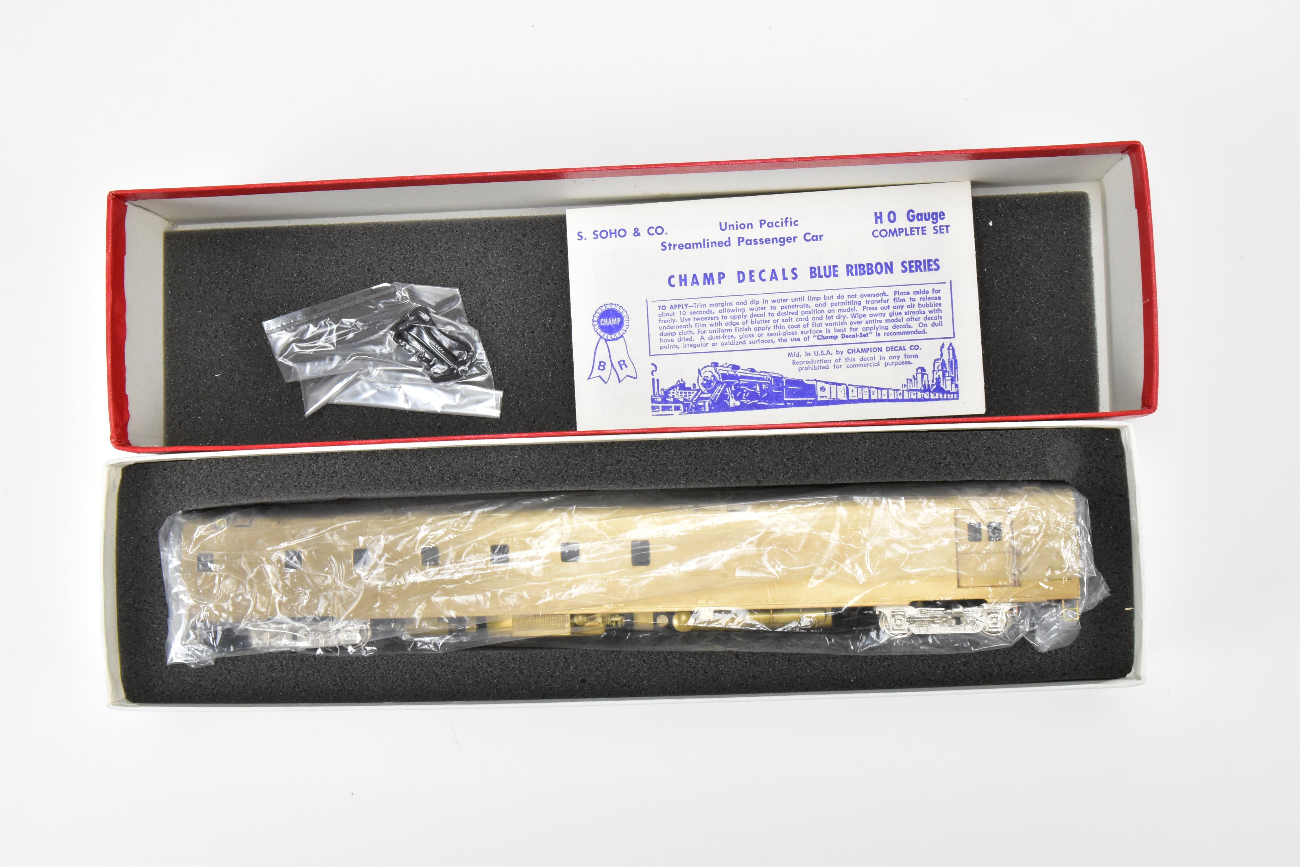 HO Scale Brass Union Pacific #6000 Baggage Dormitory Car Imported by S. Soho & Co., Model Built by Kumata in Japan
