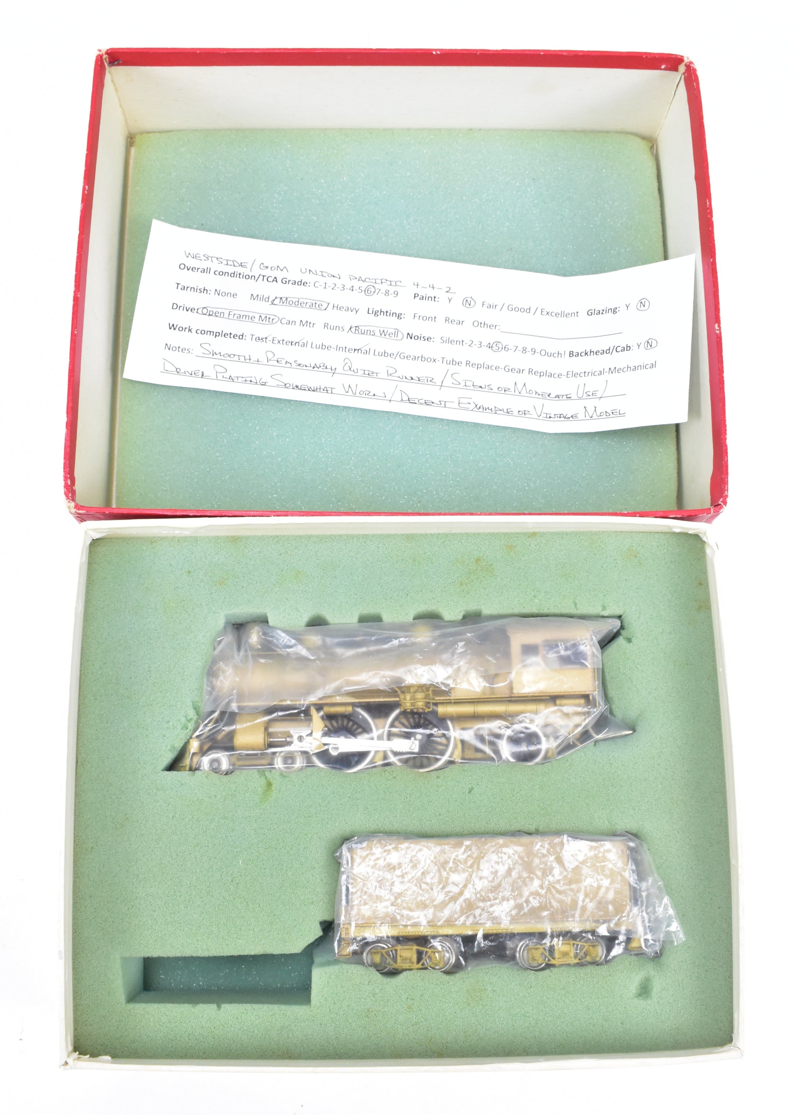 1973 HO Brass Westside Model Co. Union Pacific 4-4-2 Atlantic Locomotive Model