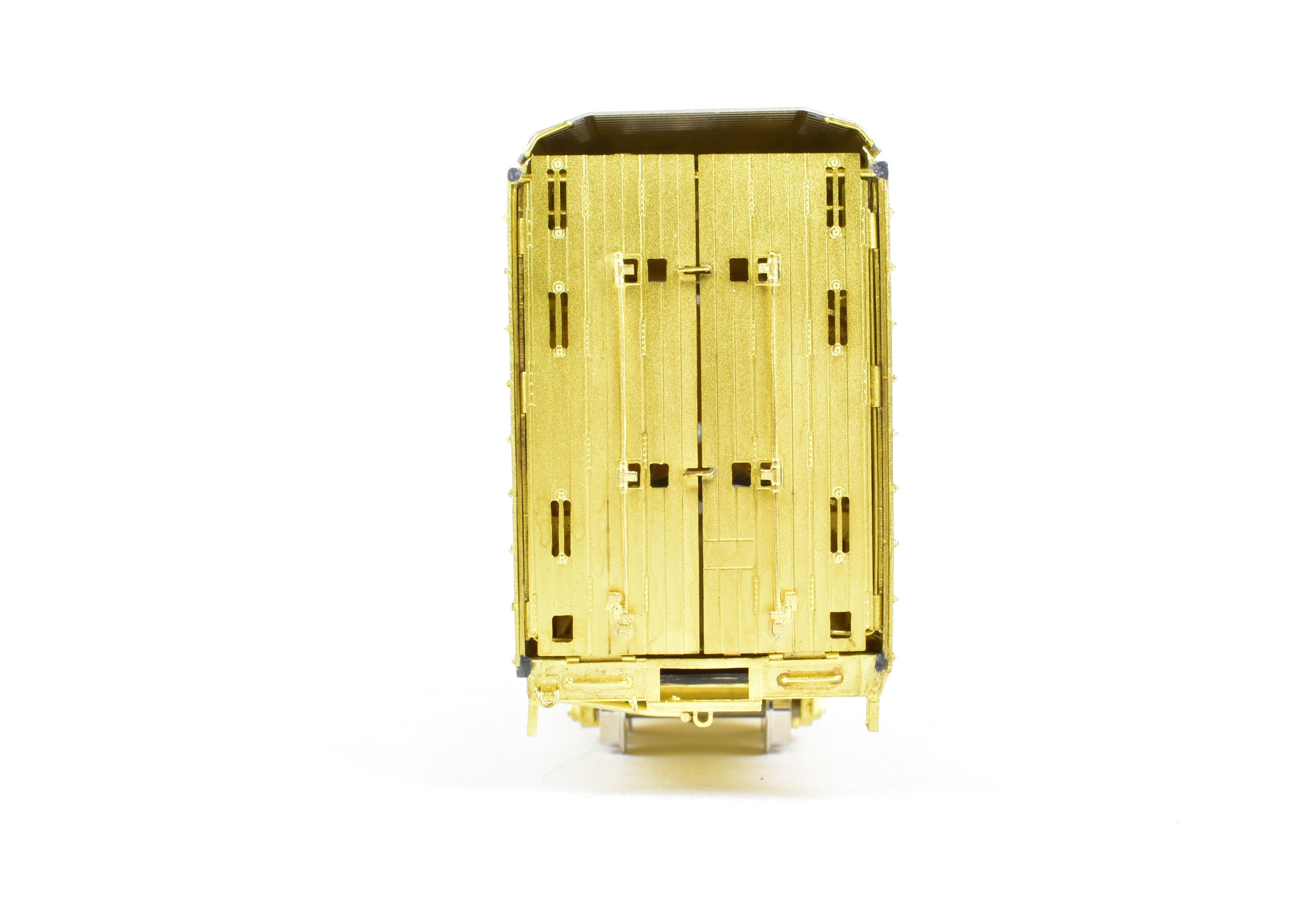 HO Brass OMI Overland Safe-T-Pack Tri-Level Auto Rack with Special Doors (ATSF, FEC, N&W, WP)