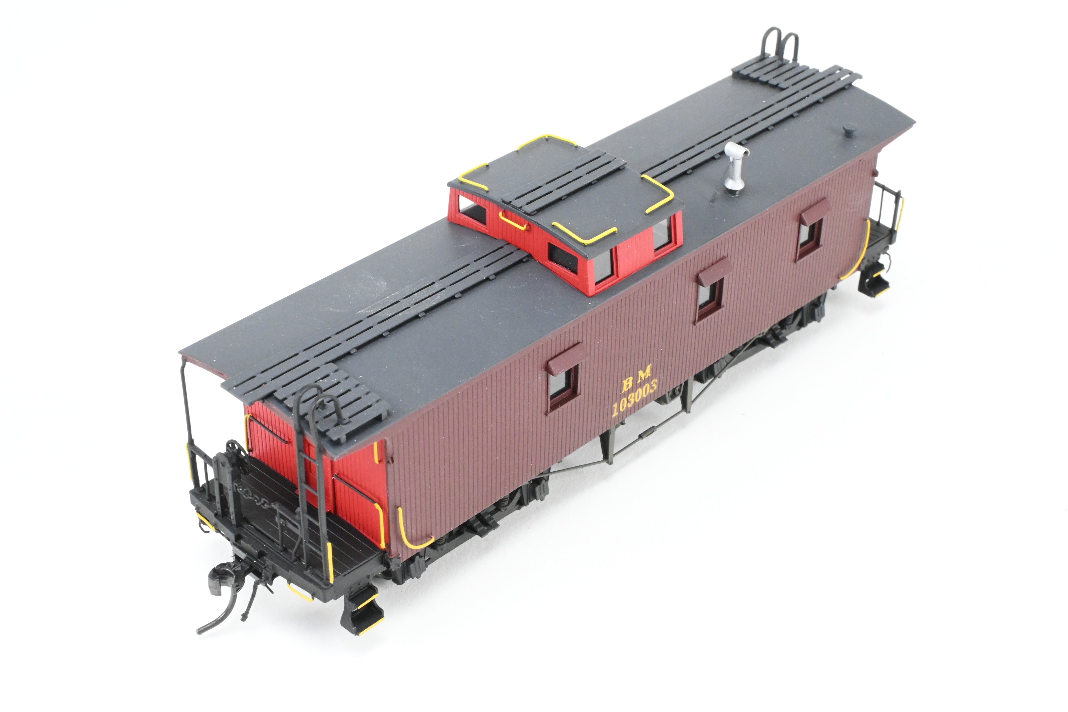 HO Scale Brass Railworks Boston & Maine Rebuilt Milk Car to Caboose Model - FP No. 103003