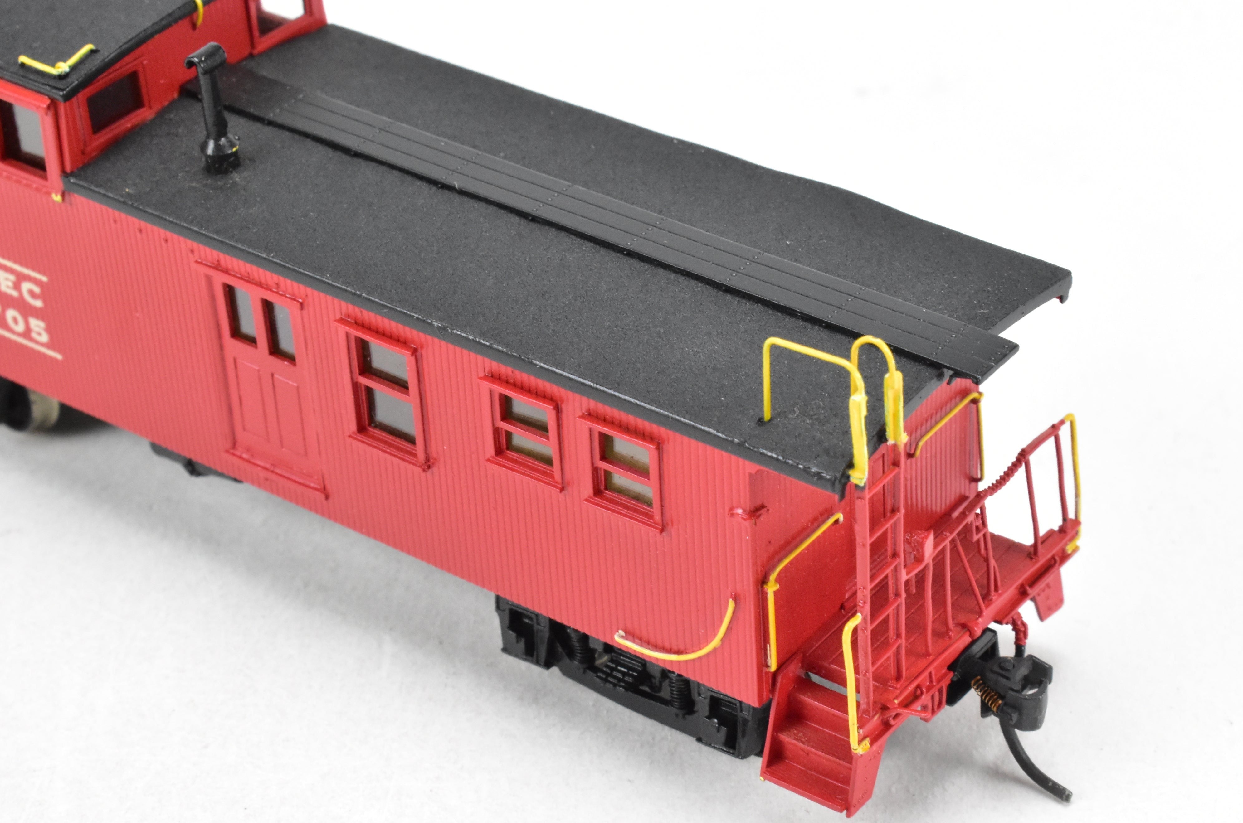 HO Scale Brass Model Train Caboose - OMI (Overland Models, Inc.) Florida East Coast Wood Side - Door Caboose, Car Number 705
