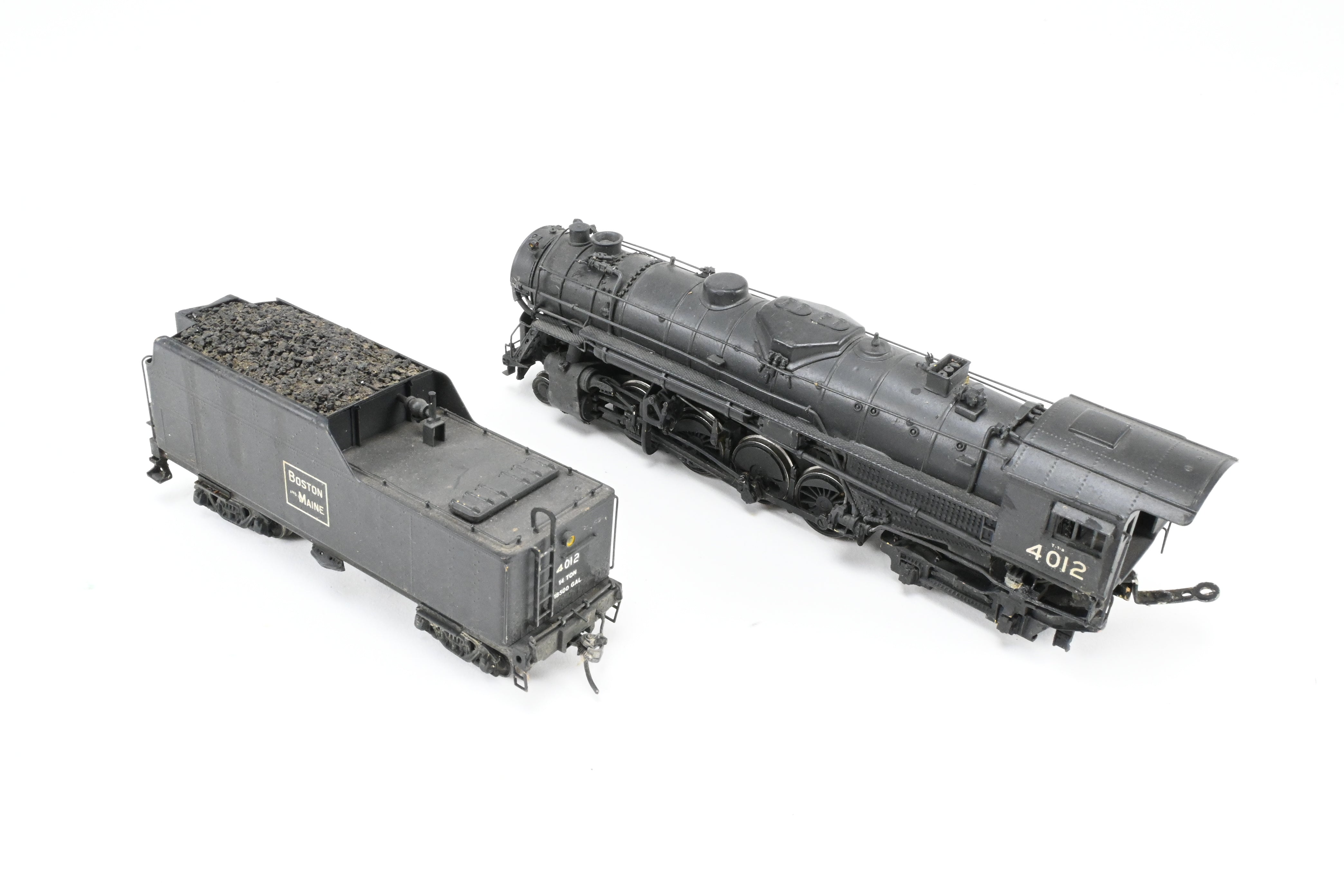 HO Scale Brass Westside Model Co. B&M - Boston & Maine 2-8-4 Class T-1a Berkshire Locomotive Model Custom Painted with No. 4012