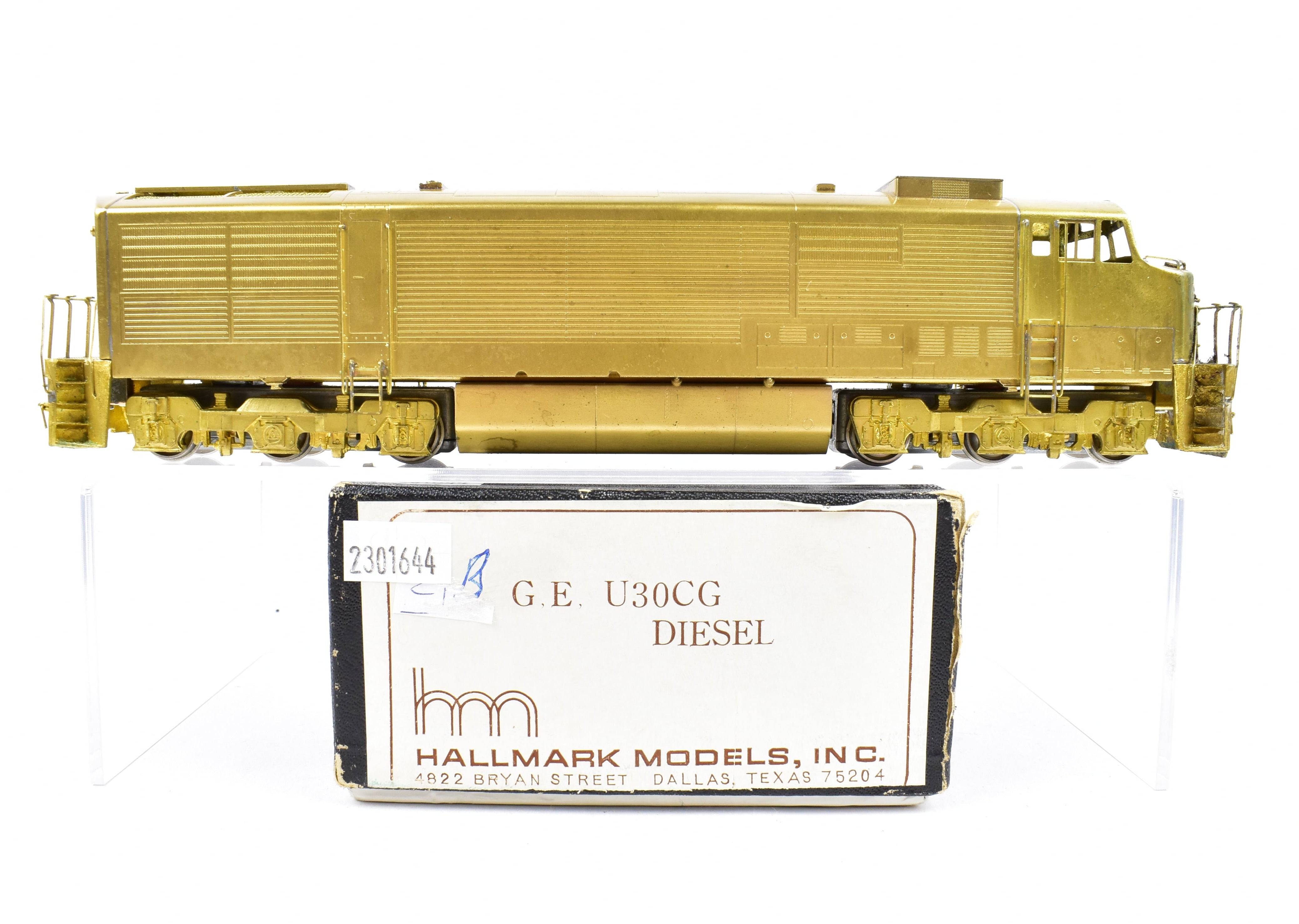 High - Quality HO Scale Brass Hallmark Models ATSF - Santa Fe GE U30CG Cowl - Style Passenger Diesel Locomotive with New NWSL Gears