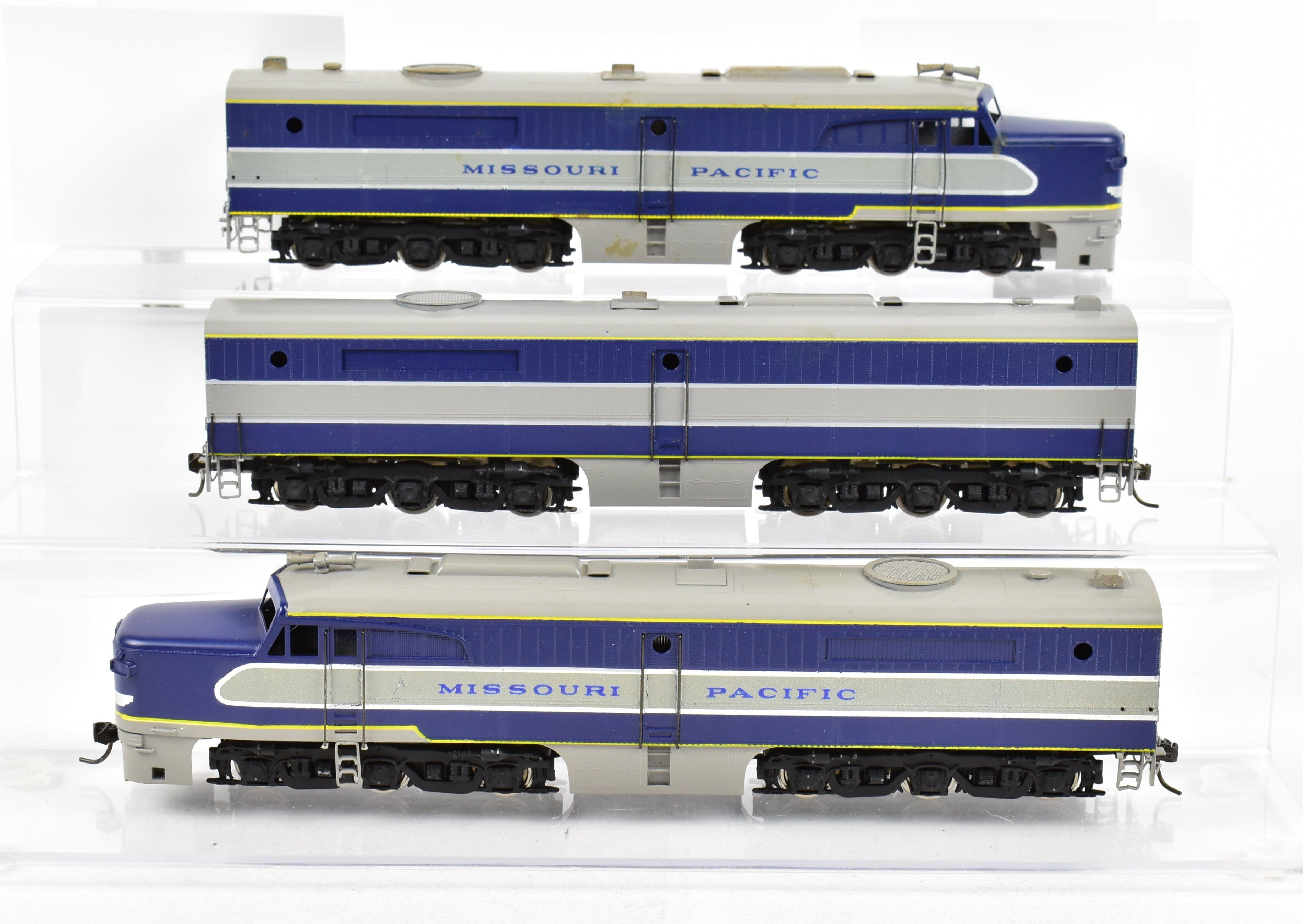 HO Scale Brass Balboa Missouri Pacific PA - 1 A - B - A Locomotive Set in As - Is Condition