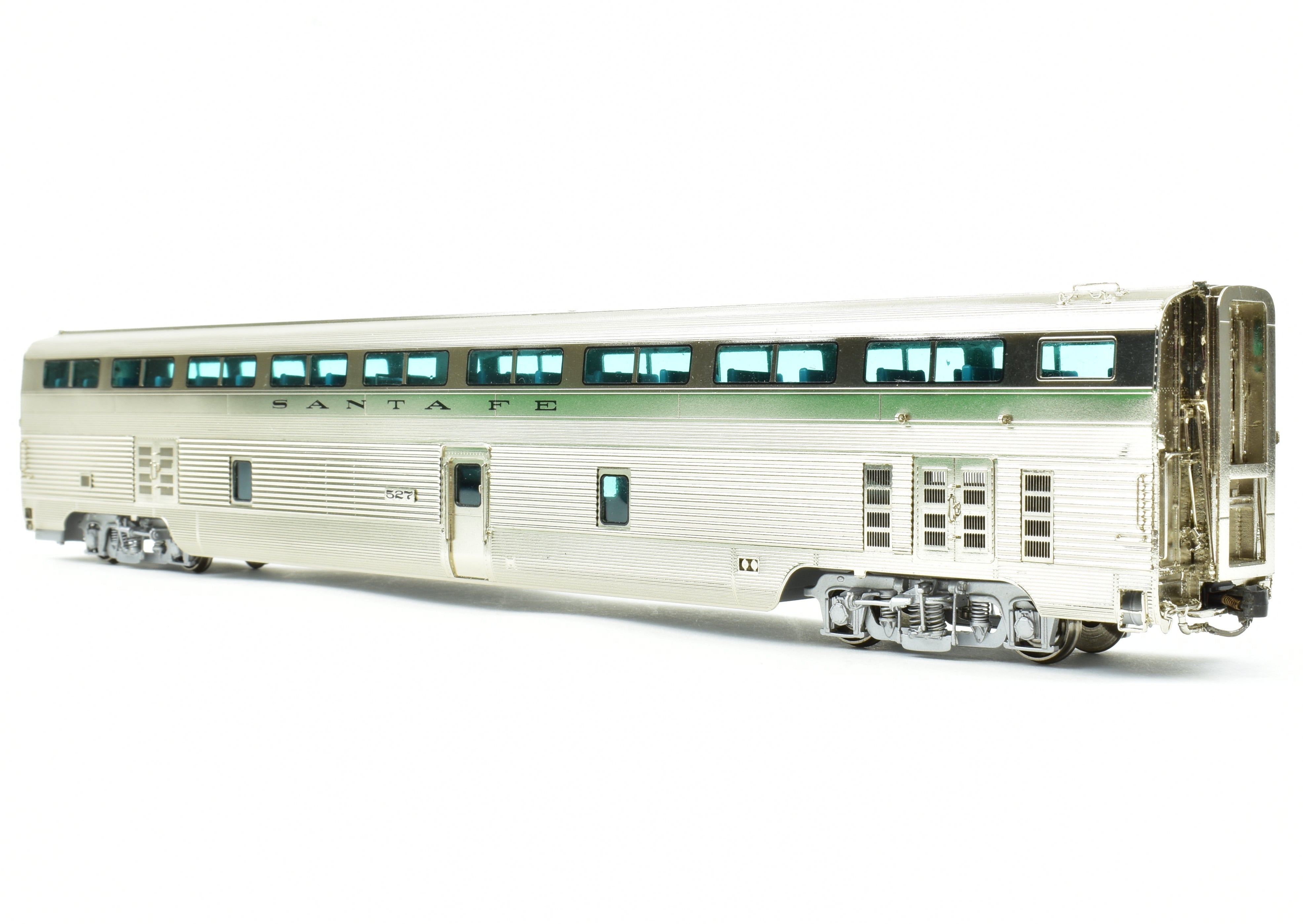 HO Scale Brass ATSF Santa Fe Hi-Level Chair Car #527 by Overland Models