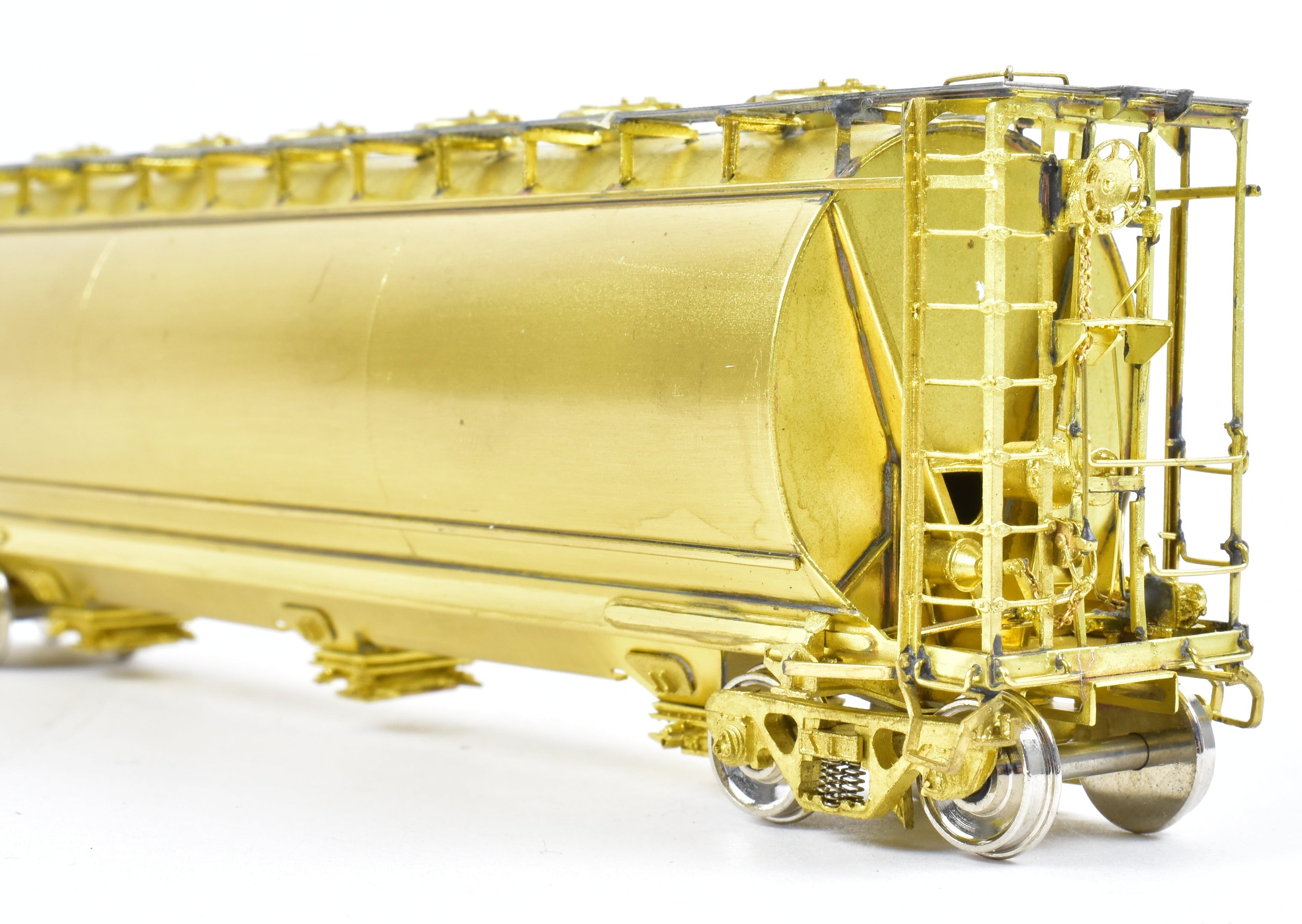 HO Scale Brass Model Train - OMI (Overland Models, Inc.) CB&Q - Burlington Route ACF Cylindrical Covered Hopper for Model Railroad Enthusiasts