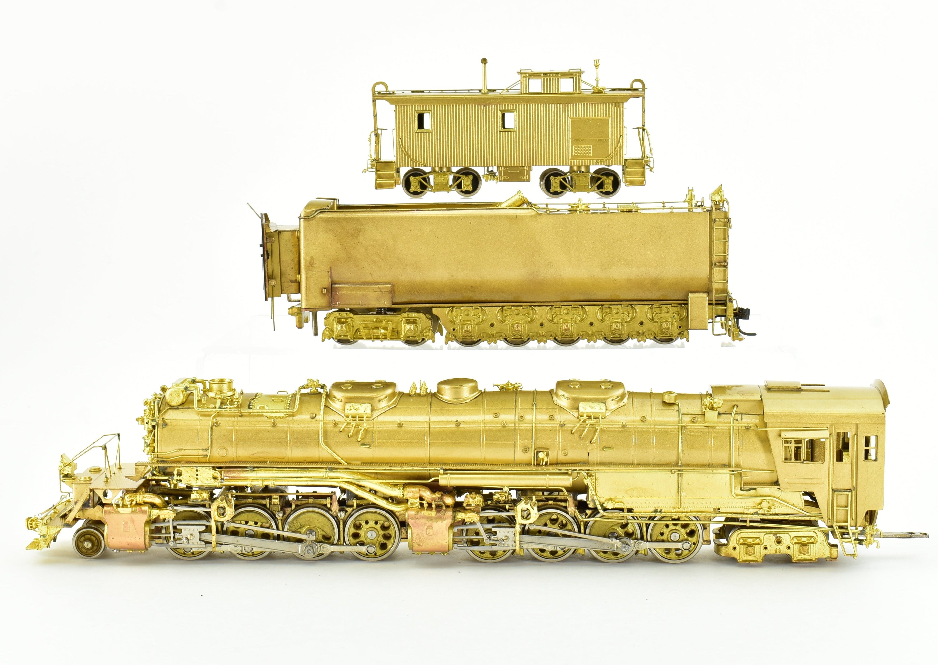 HO Scale Brass Model Train - Westside Model Co. DM&IR - Duluth, Missabe, & Iron Range 2-8-8-4 Yellowstone M-4 Steam Locomotive with Caboose