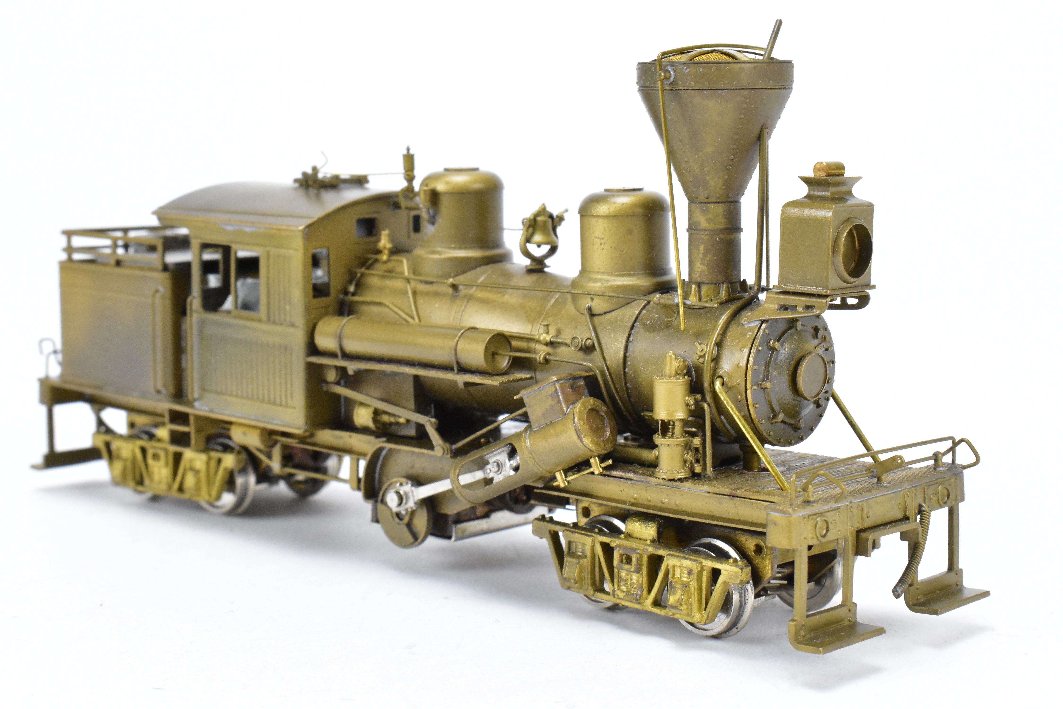 HO Scale Brass PFM - United 2-Truck Logging Climax Geared Locomotive Model for Railroad Enthusiasts
