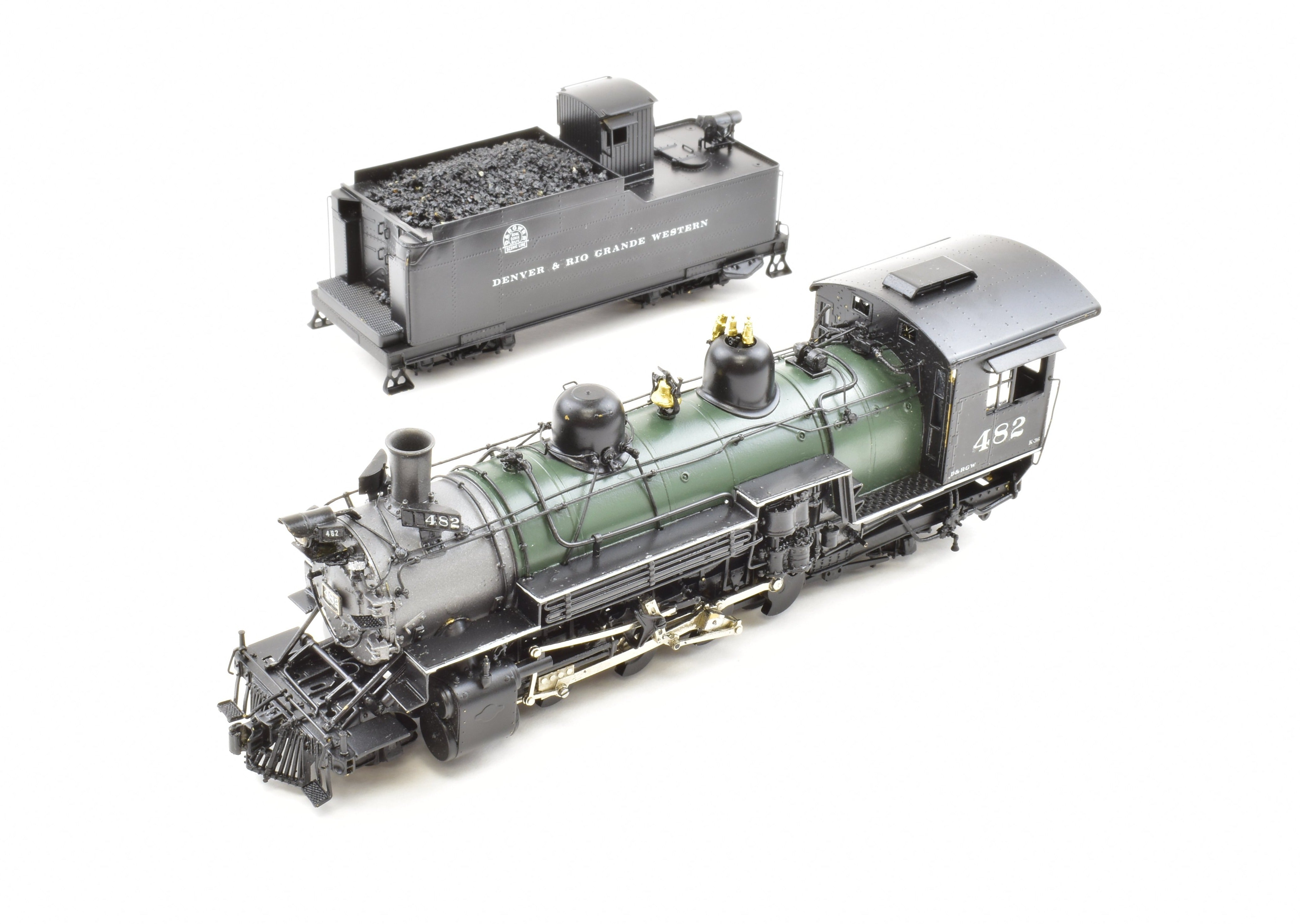 HOn3 Brass PFM Fujiyama - D&RGW Denver & Rio Grande Western K - 36 2 - 8 - 2 Pro Paint Locomotive #482