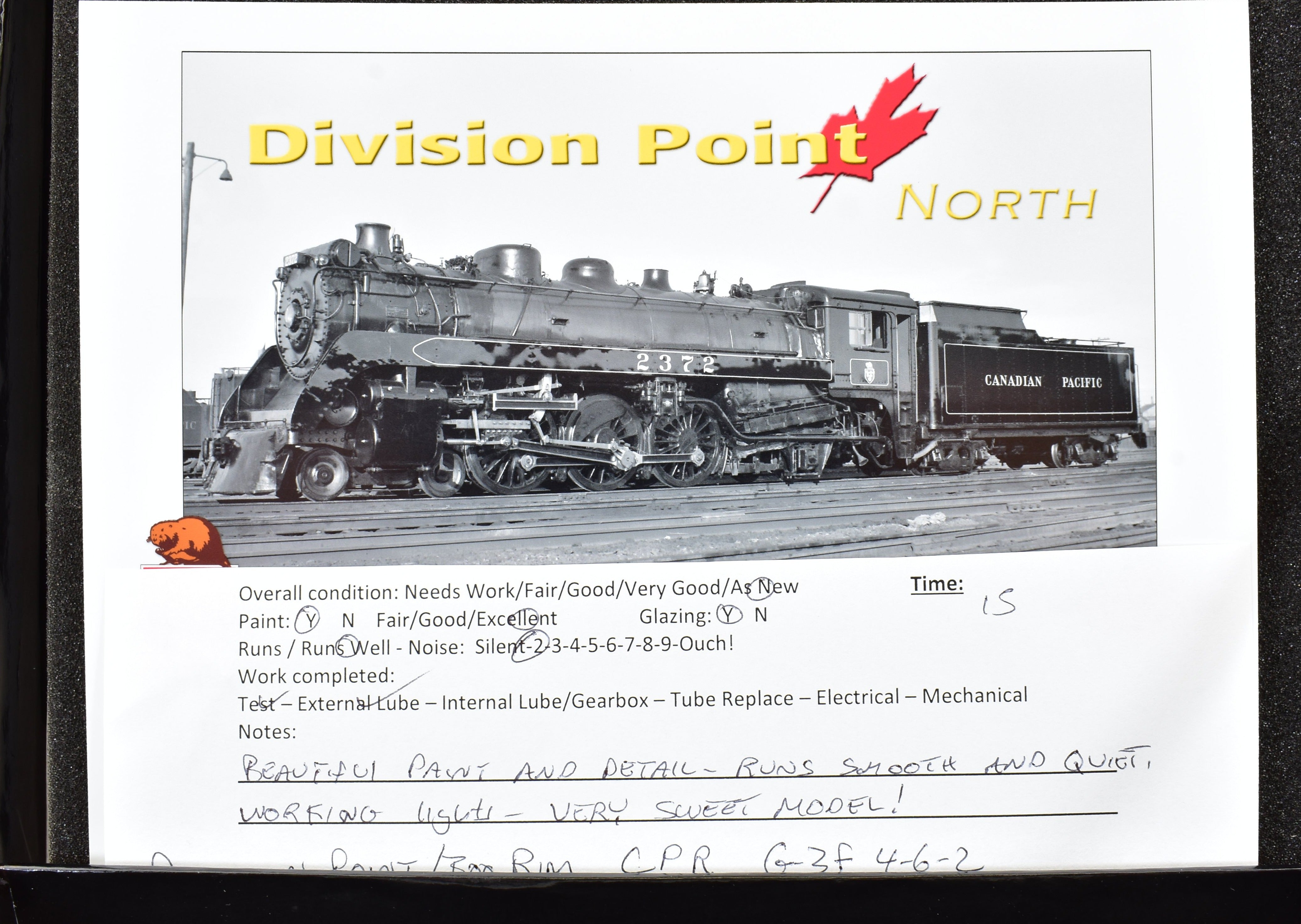 HO Scale Brass DVP Canadian Pacific Railway G-3f 4-6-2 FP #2368 Model