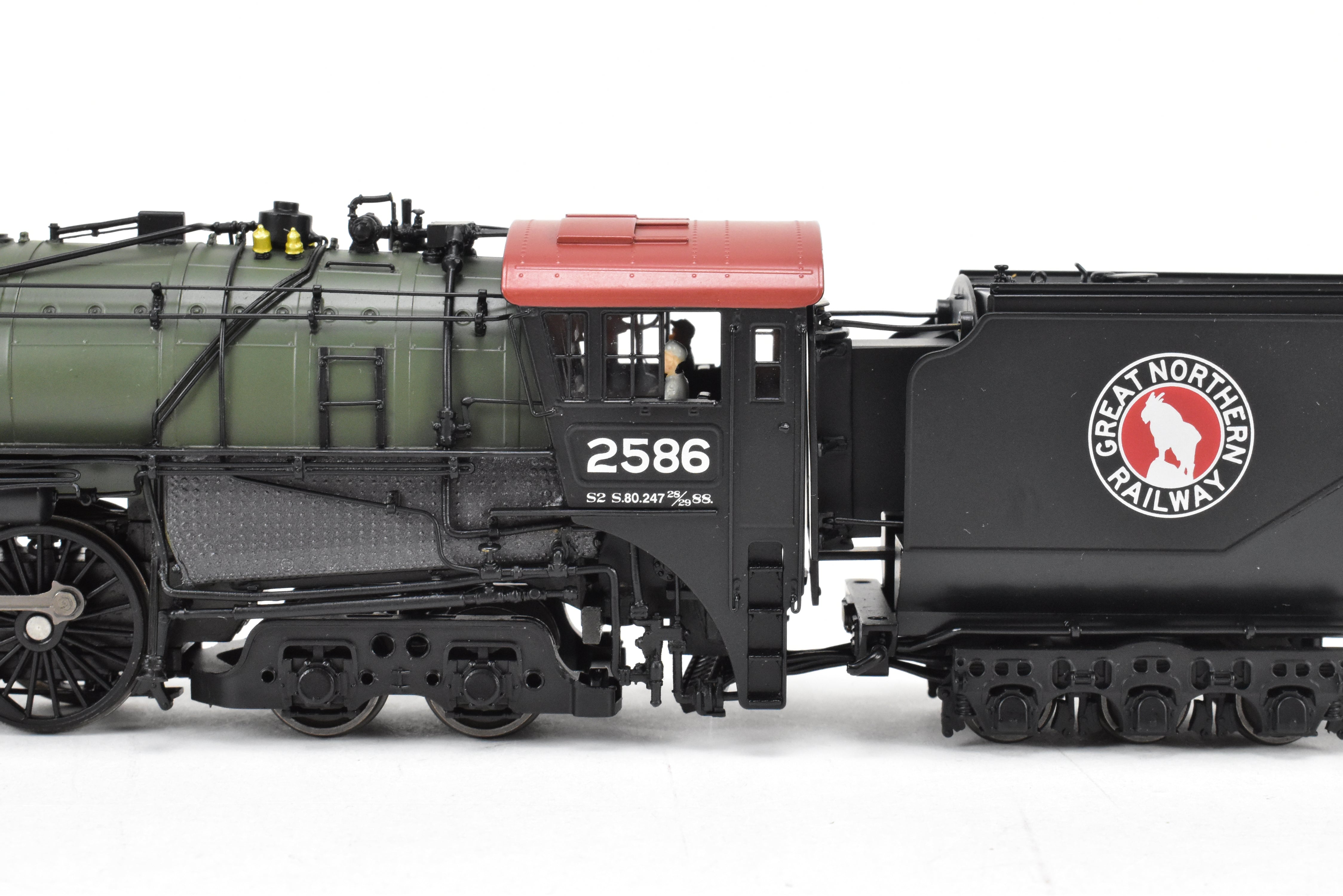 HO Scale Brass Hybrid BLI Great Northern S - 2 4 - 8 - 4 FP 2586 with DCC and Sound