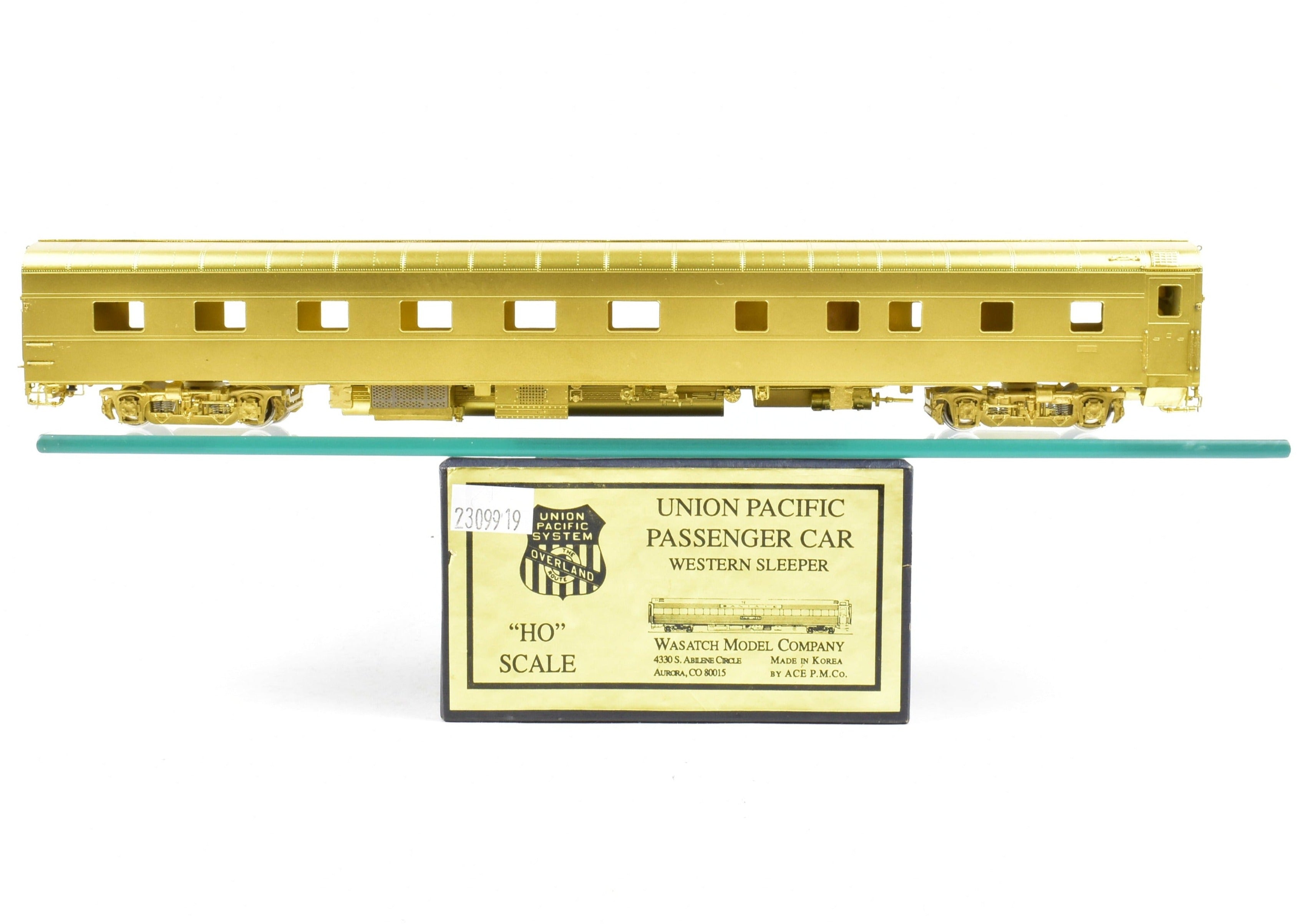 HO Scale Brass Model of Union Pacific Western Series 4-Bedroom 12-Roomette Sleeper by Wasatch Model Co.