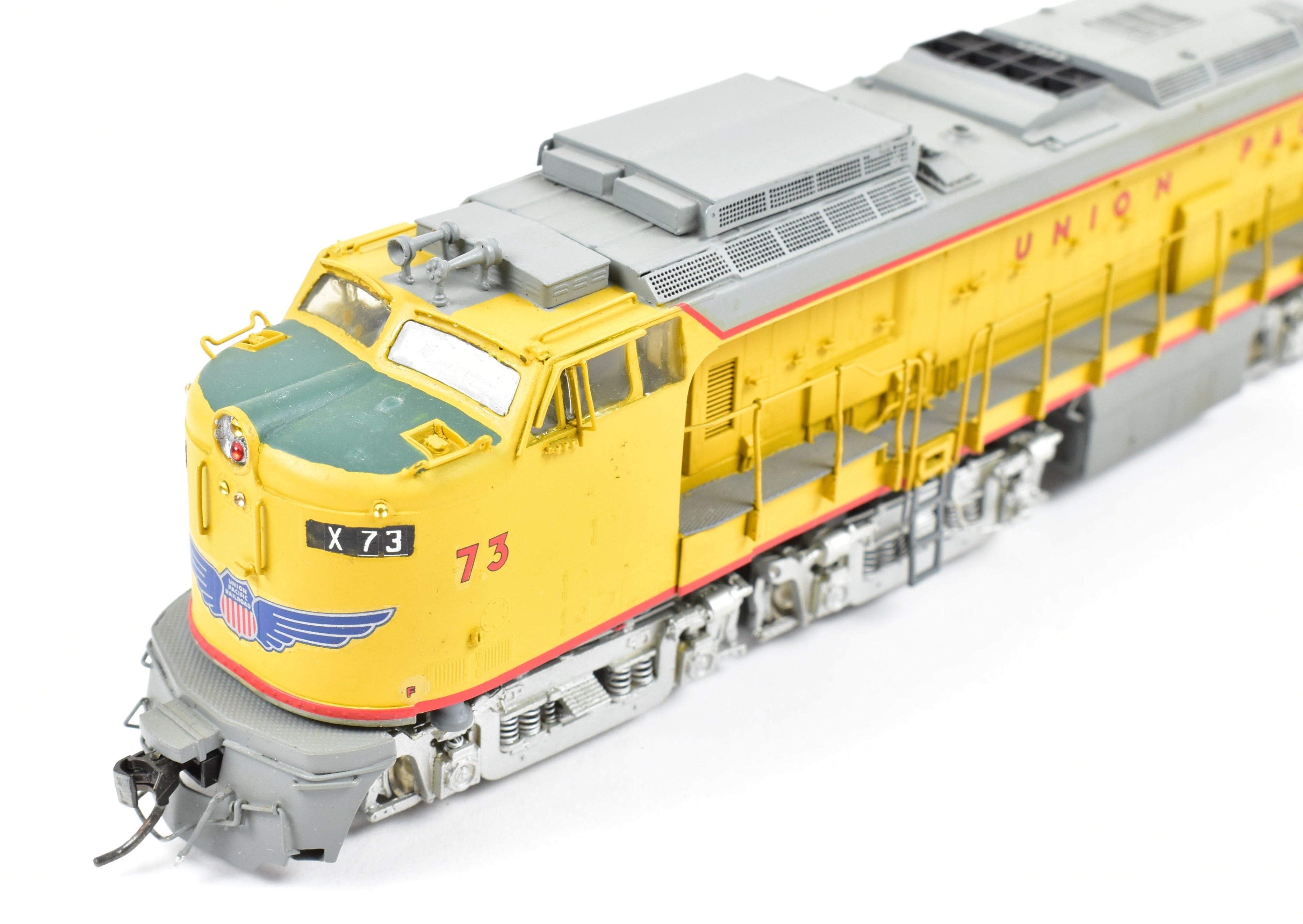 HO Brass OMI UP Union Pacific Veranda Turbine Round Tender #73 Custom Painted