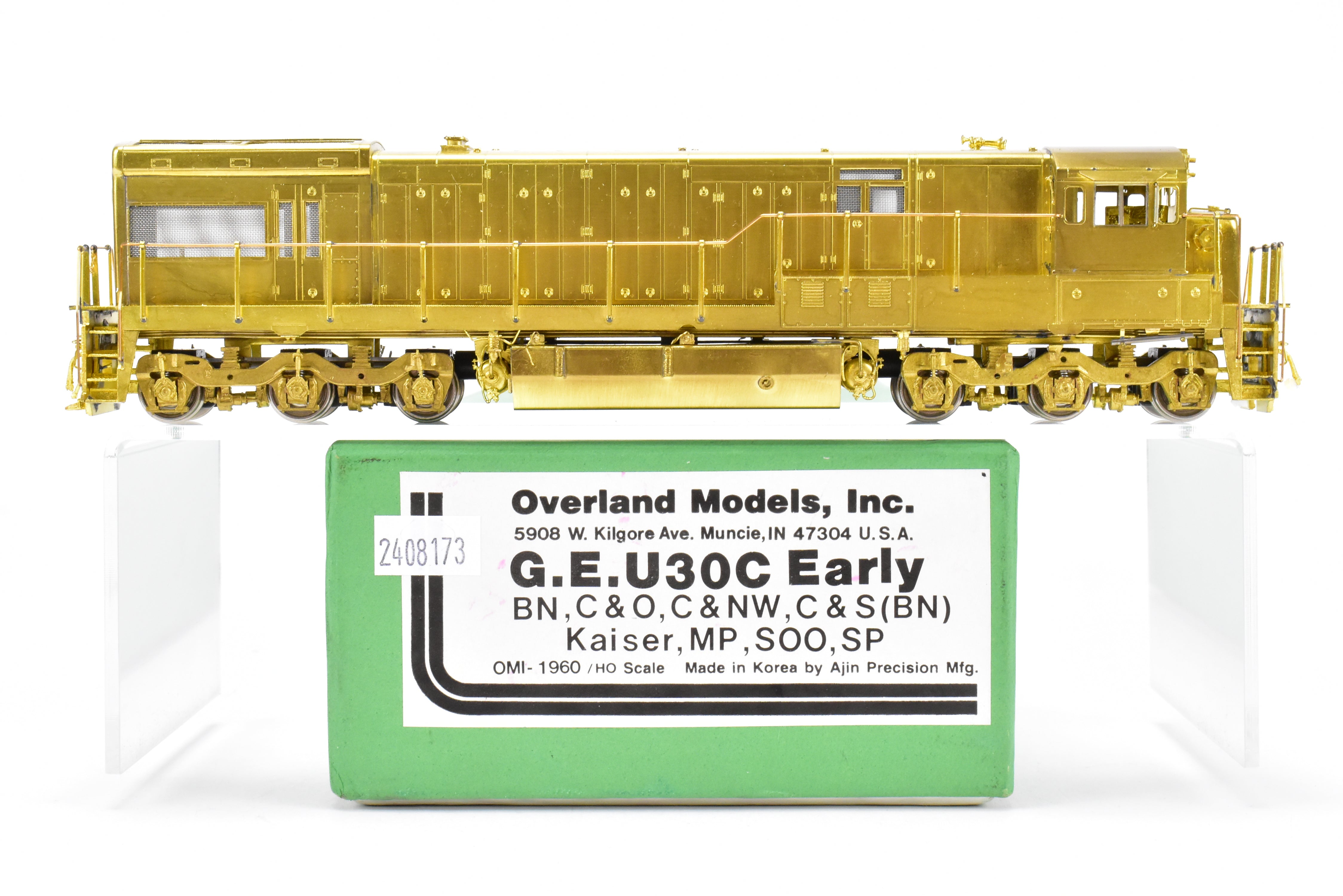 HO Scale Brass GE U30C Early Version by Overland Models Inc for Multiple Railroads