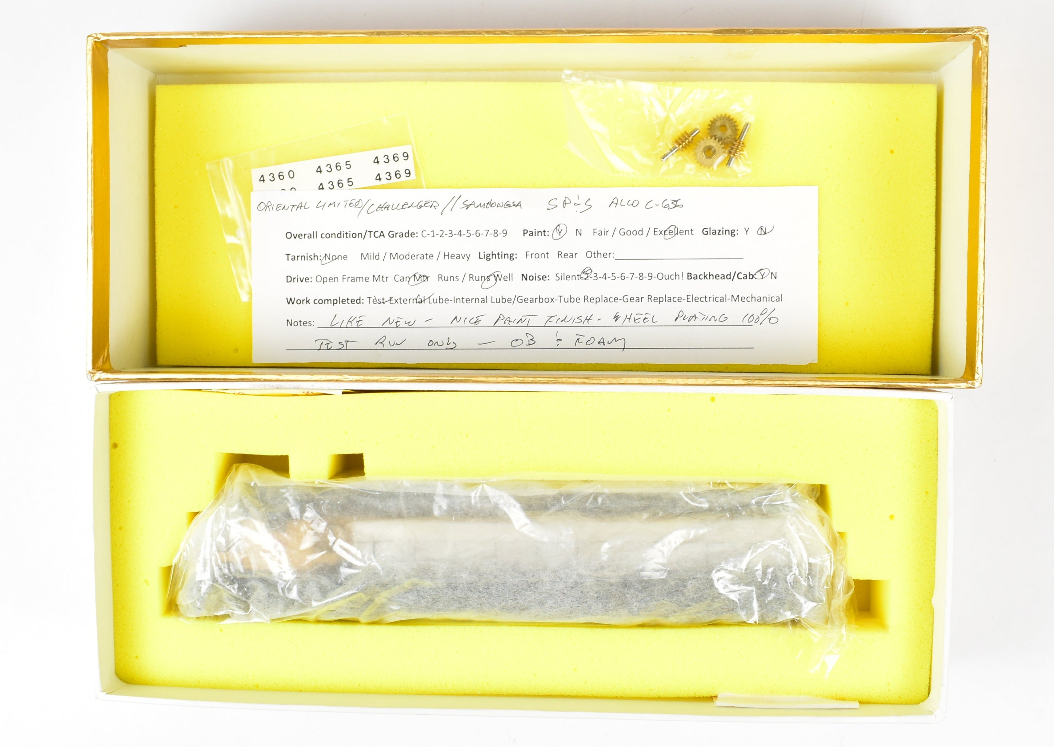 HO Scale Brass Model Train - Oriental Limited/Challenger Imports' Spokane, Portland & Seattle Alco C - 636 FP Un - numbered Locomotive