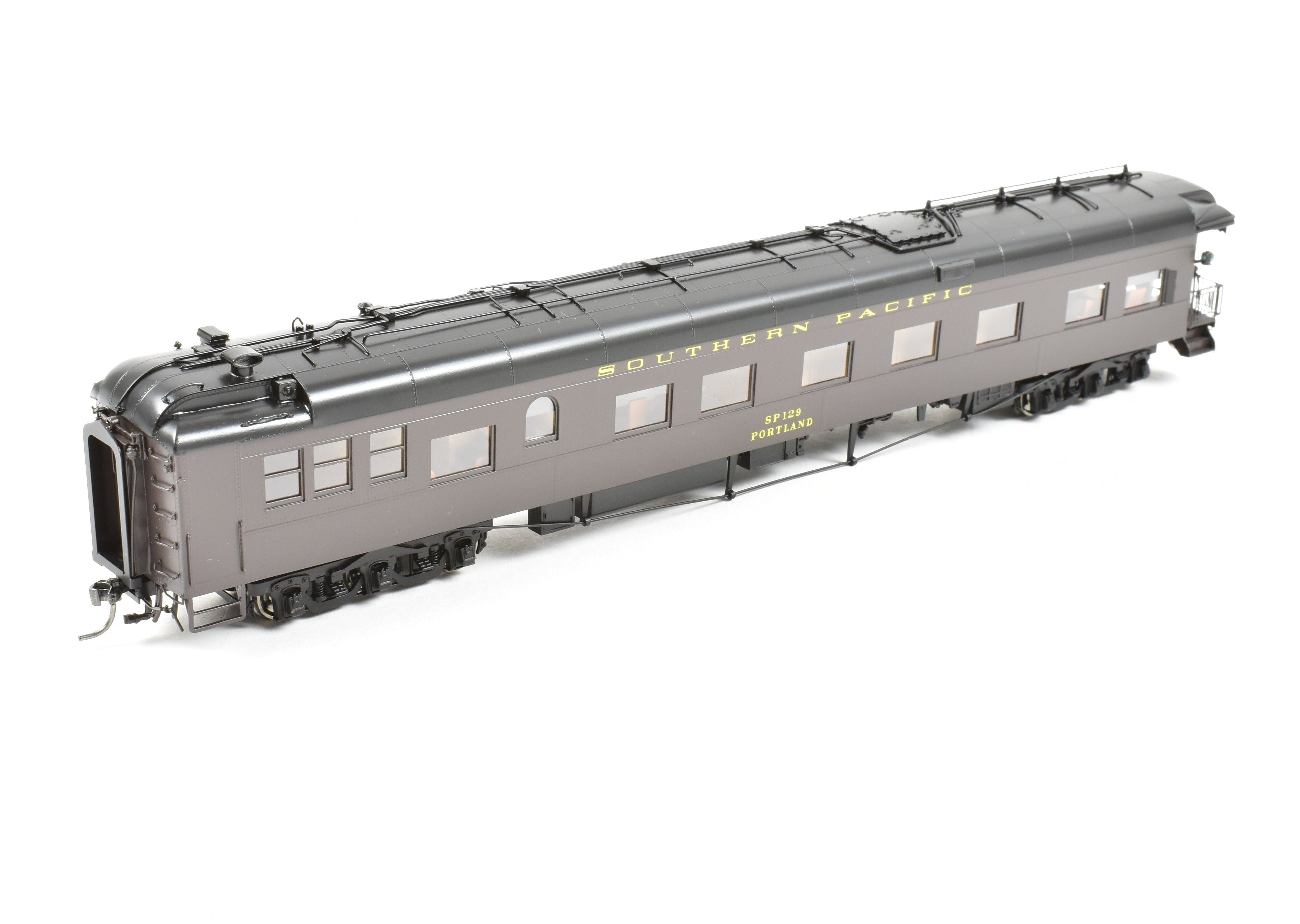 HO Scale New Brass North Bank Line SP Portland #129 Dark Olive Green Business Car