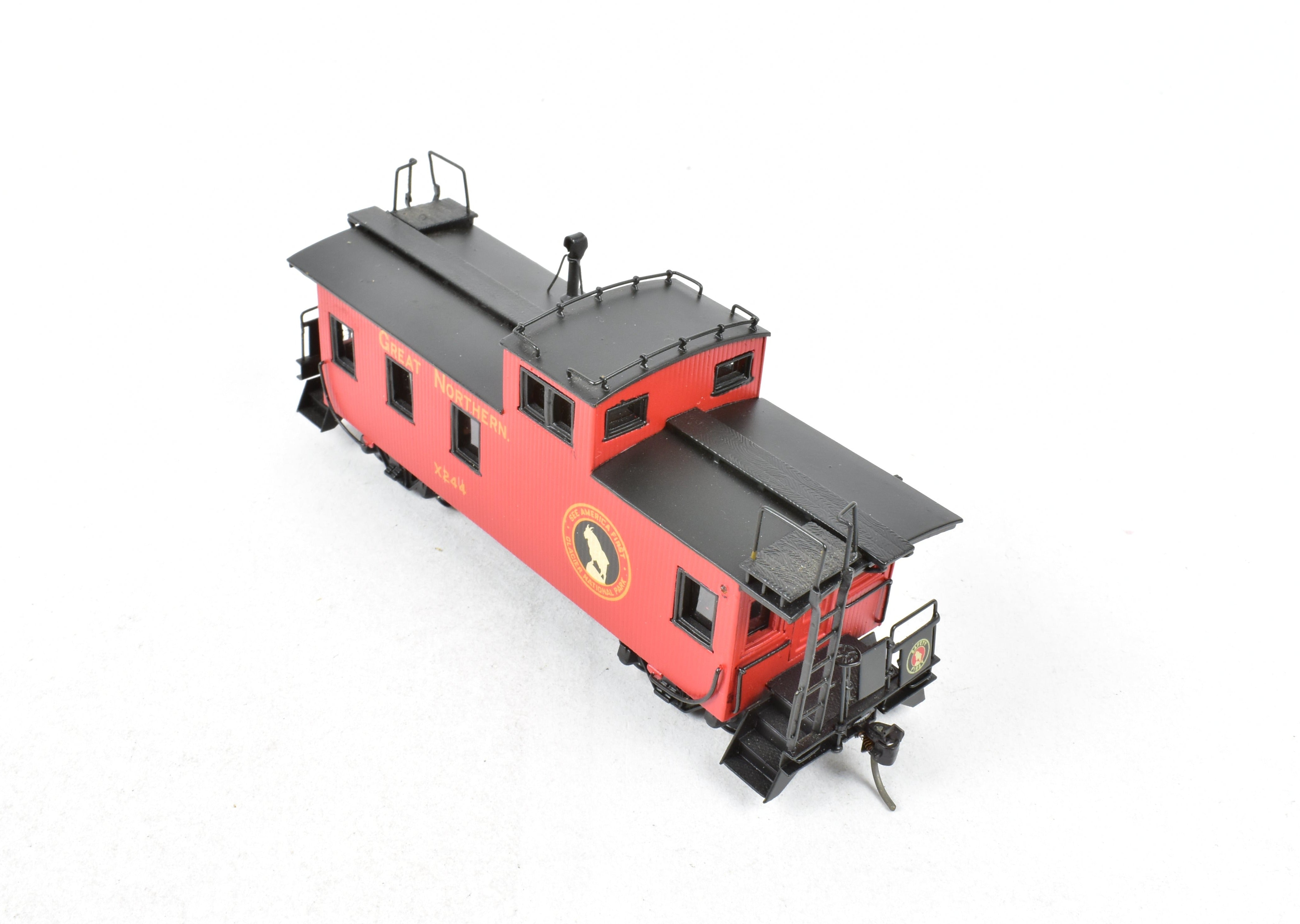 HO Scale Brass 30' Wood Sides Caboose Model by Overland Models, Inc. (OMI) for Great Northern with Incorrect Original Box