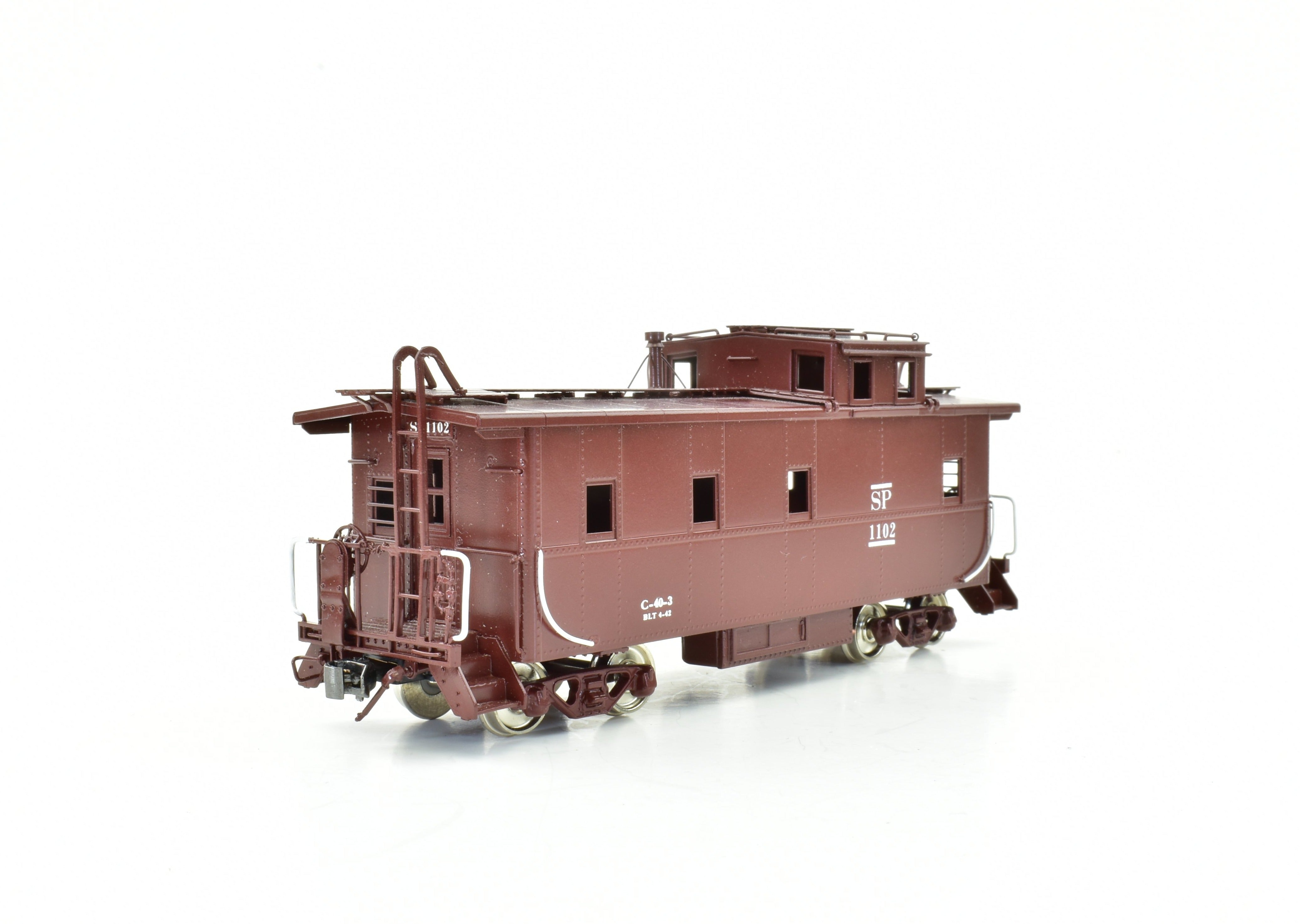 HO Scale Brass Precision Scale Co. Model of Southern Pacific C - 40 - 3 Steel Cupola Caboose with FP Design