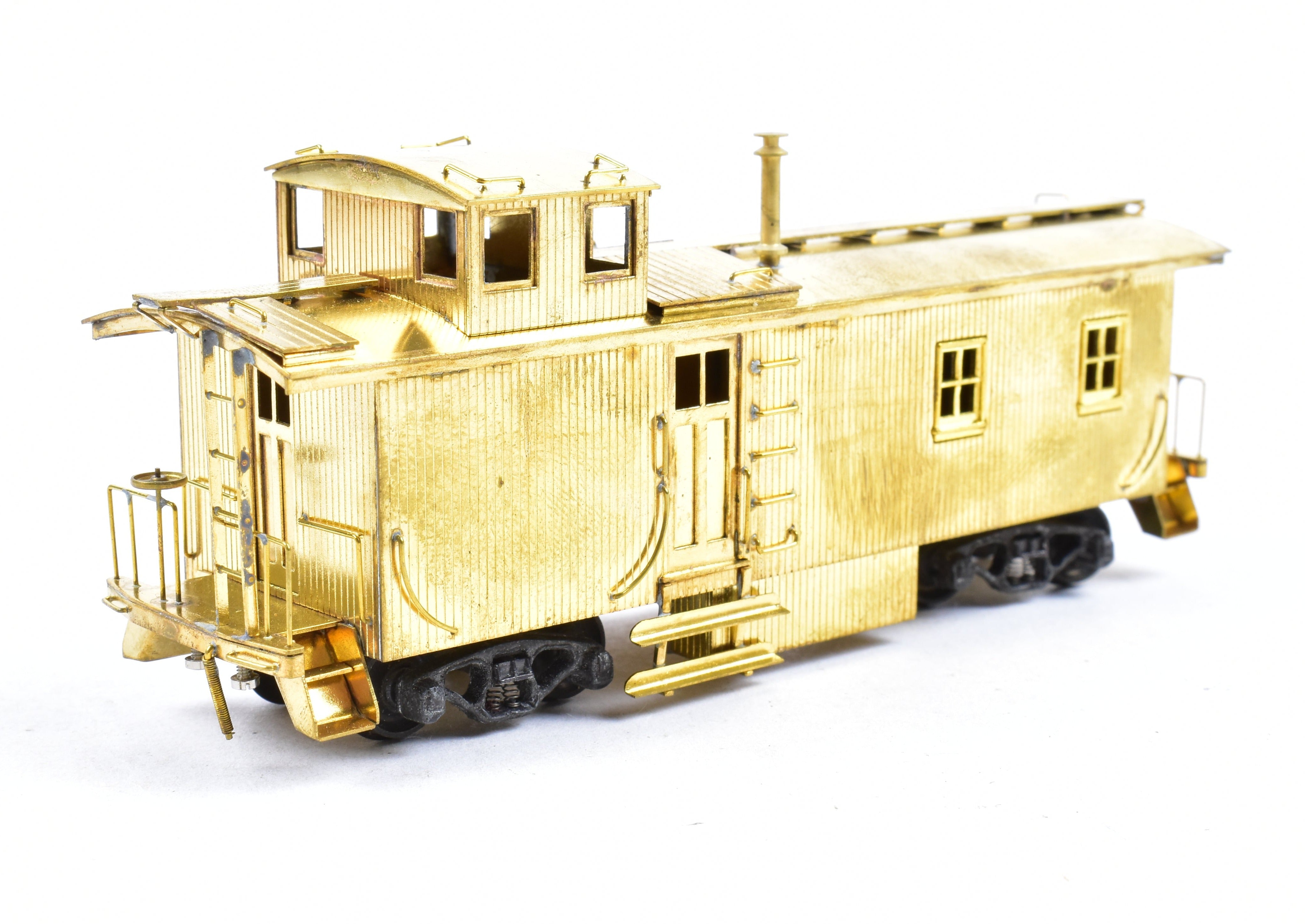 HO Scale Brass Model Trains by Trains Inc. - AT&SF Santa Fe Side-Door Caboose for Railroad Layouts