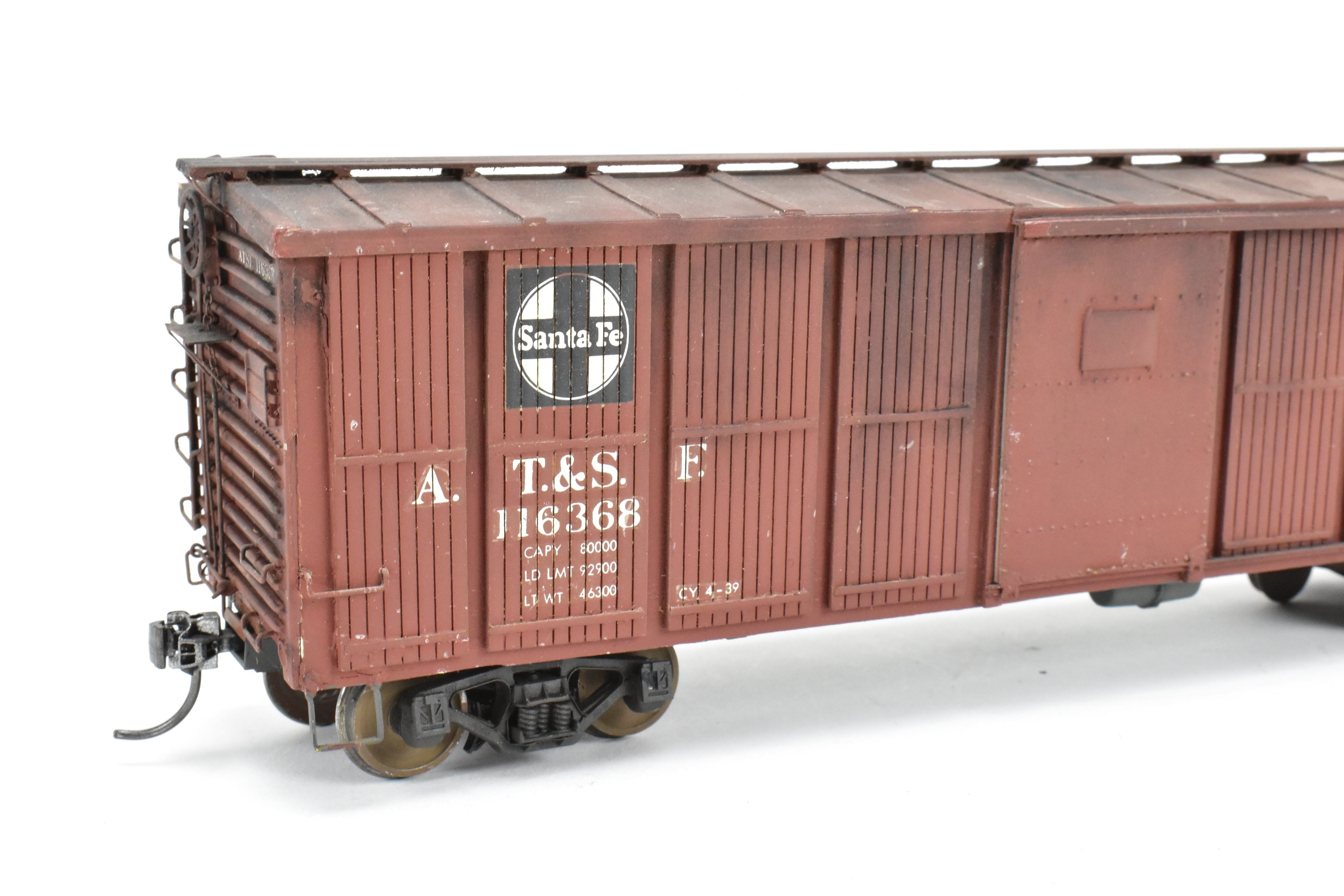 O Scale Chooch Resin ATSF - Santa Fe 40' Wood Boxcar Pro-built #116368