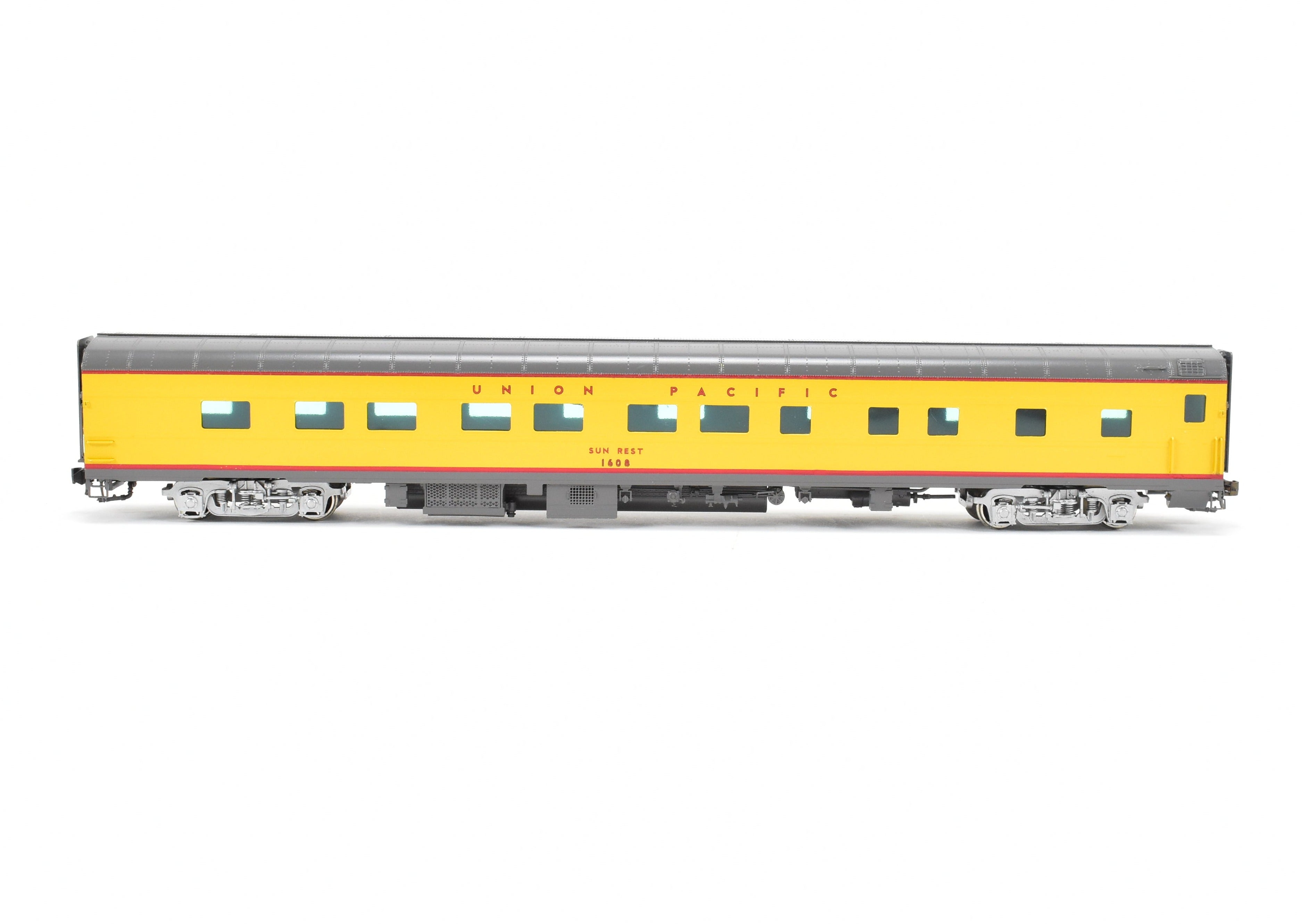 HO Scale Brass Model Train - Union Pacific Sun Series 11 - Bedroom Sleeper Car C/P #1608 by Wasatch Model Co.
