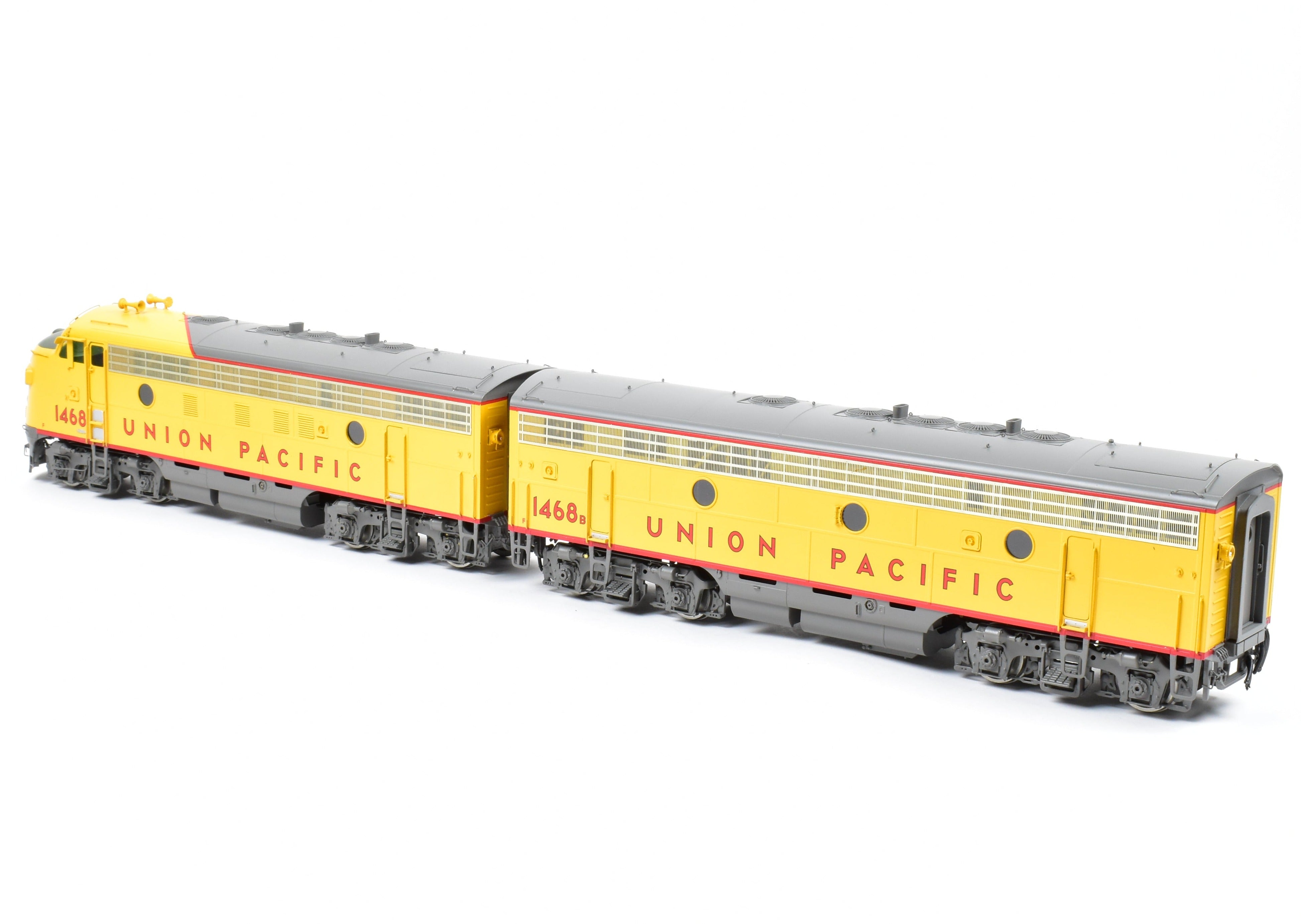 O Scale Brass Key Imports Union Pacific EMD F - 7A/B Locomotive Set with Factory Painting, Model No. 1468 & 1468B