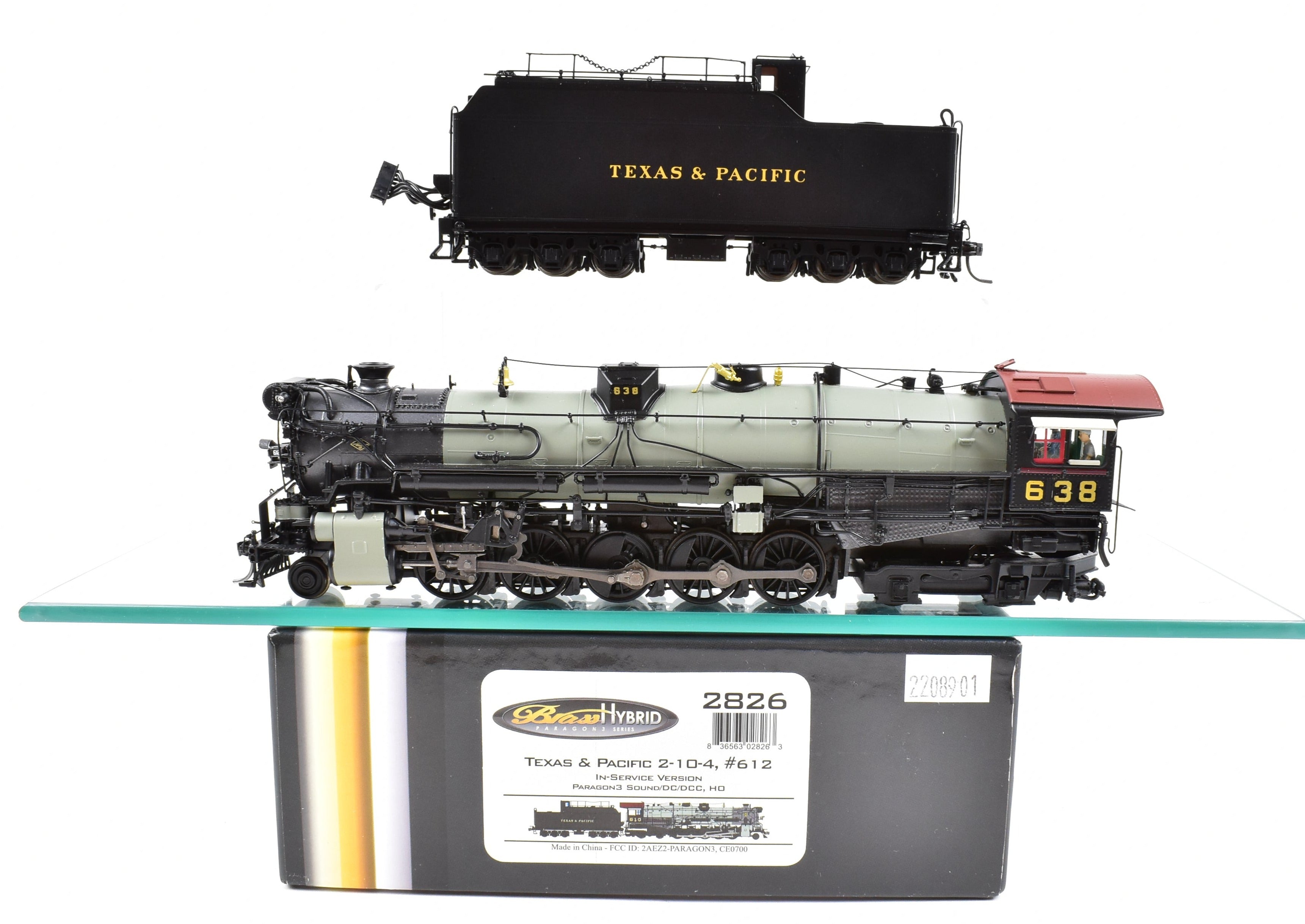 HO Scale Brass Hybrid BLI T&P 2-10-4 FP DCC & Sound Renumbered #638