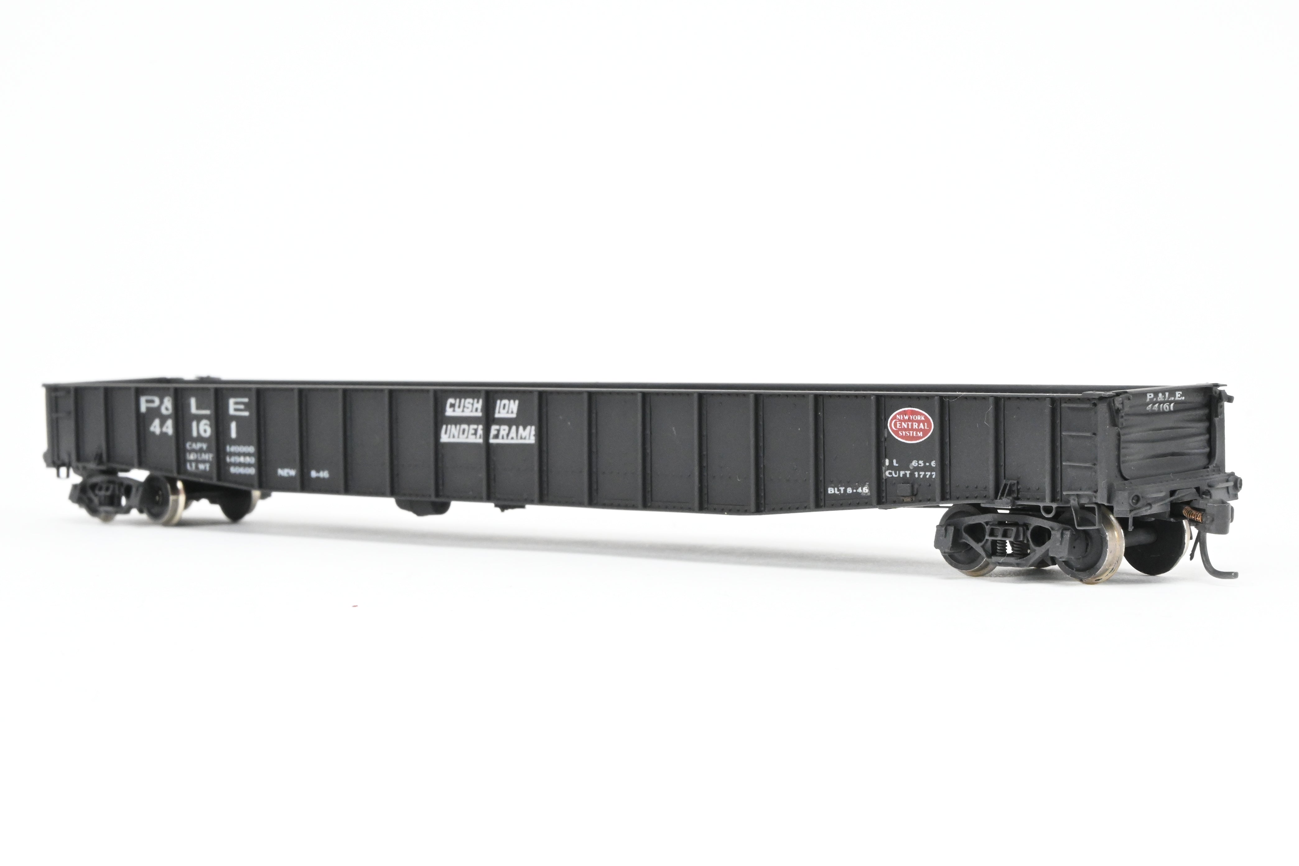 HO Brass Precision Scale Co. P&LE 65-Foot Mill Gondola Model for Steel Trains