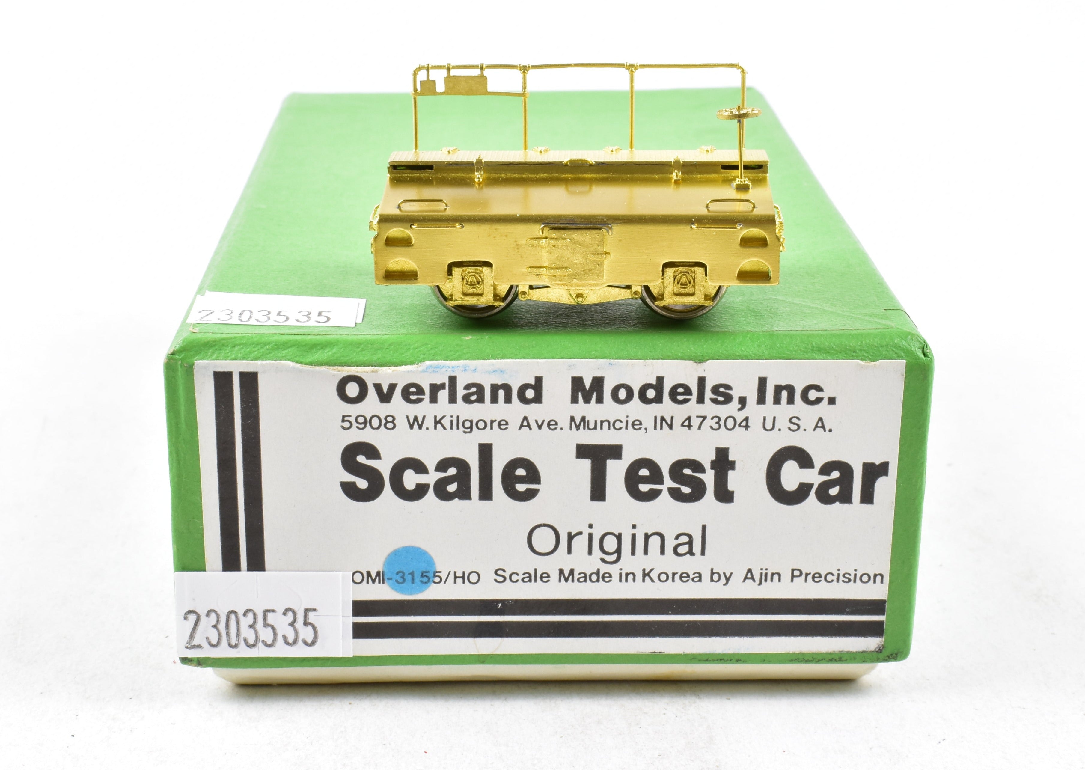 HO Scale Brass Test Car by Overland Models, Inc. for Various Roads - Original and Authentic