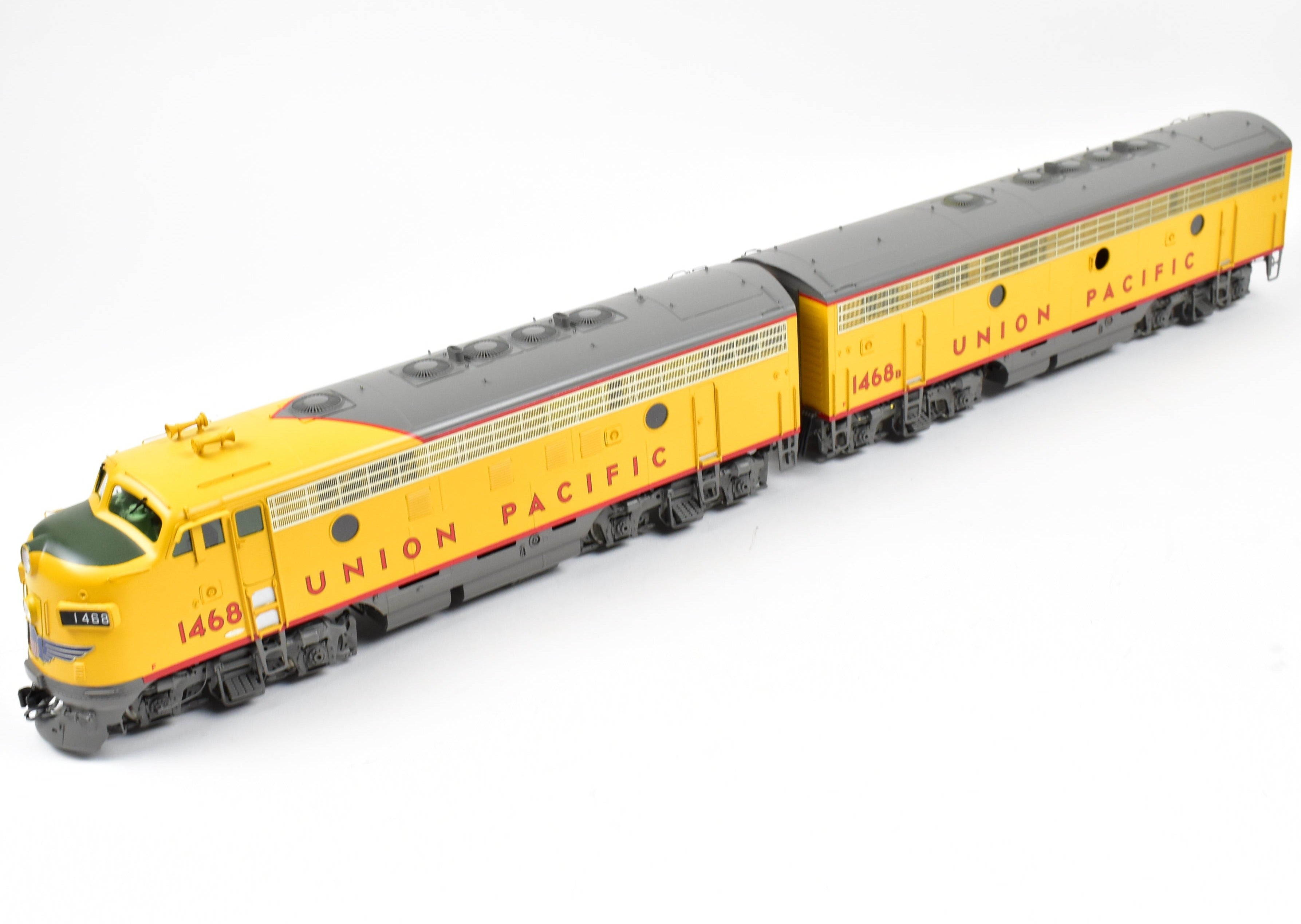 O Scale Model Train - Brass Key Imports Union Pacific EMD F - 7A/B Set, Factory - Painted Second Set with Unit Numbers 1468 & 1468B