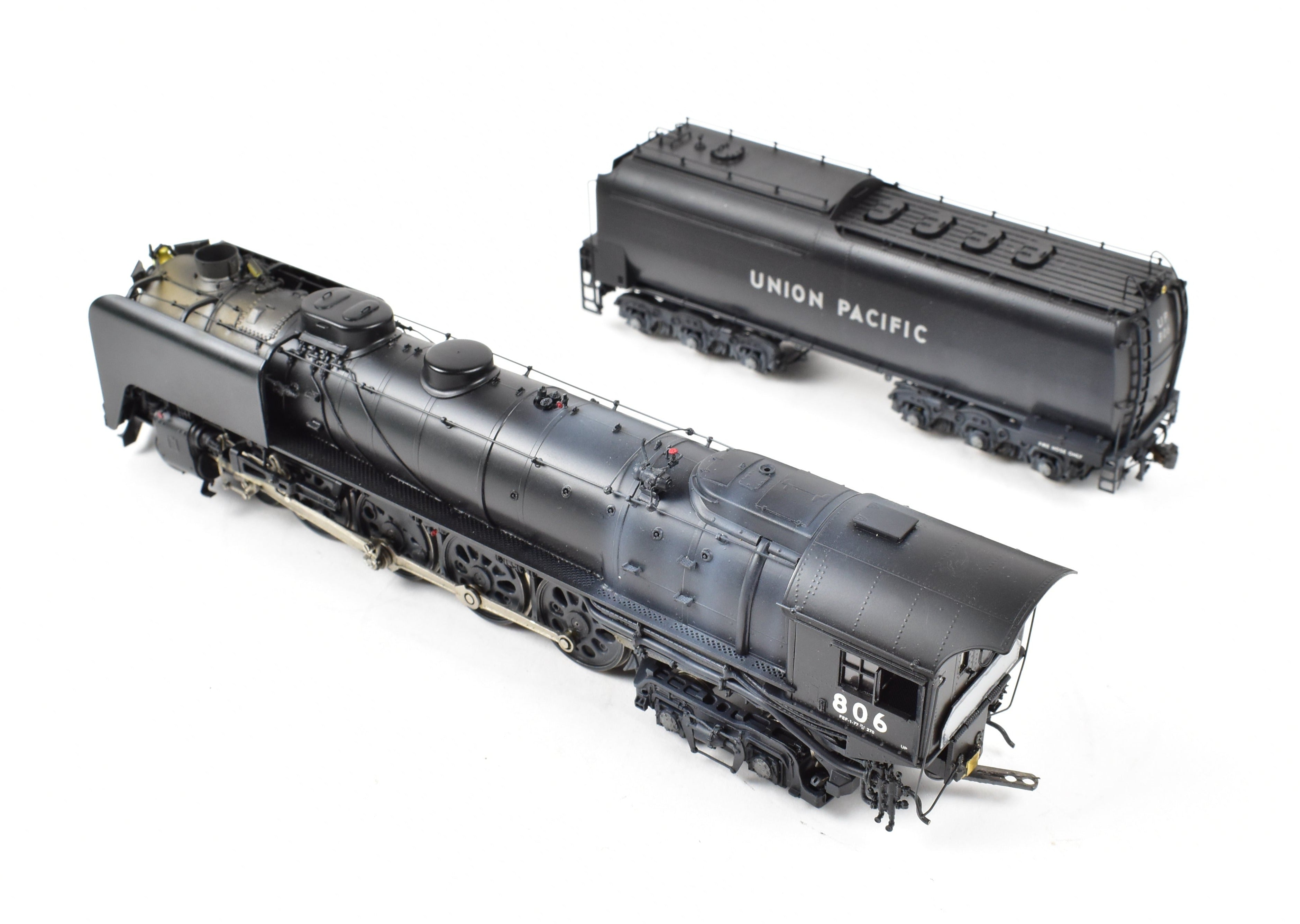 HO Scale Brass Model Train - Overland Models Inc. Union Pacific FEF - 1 4 - 8 - 4 Locomotive No. 806 with Light Weathering and Factory Painting