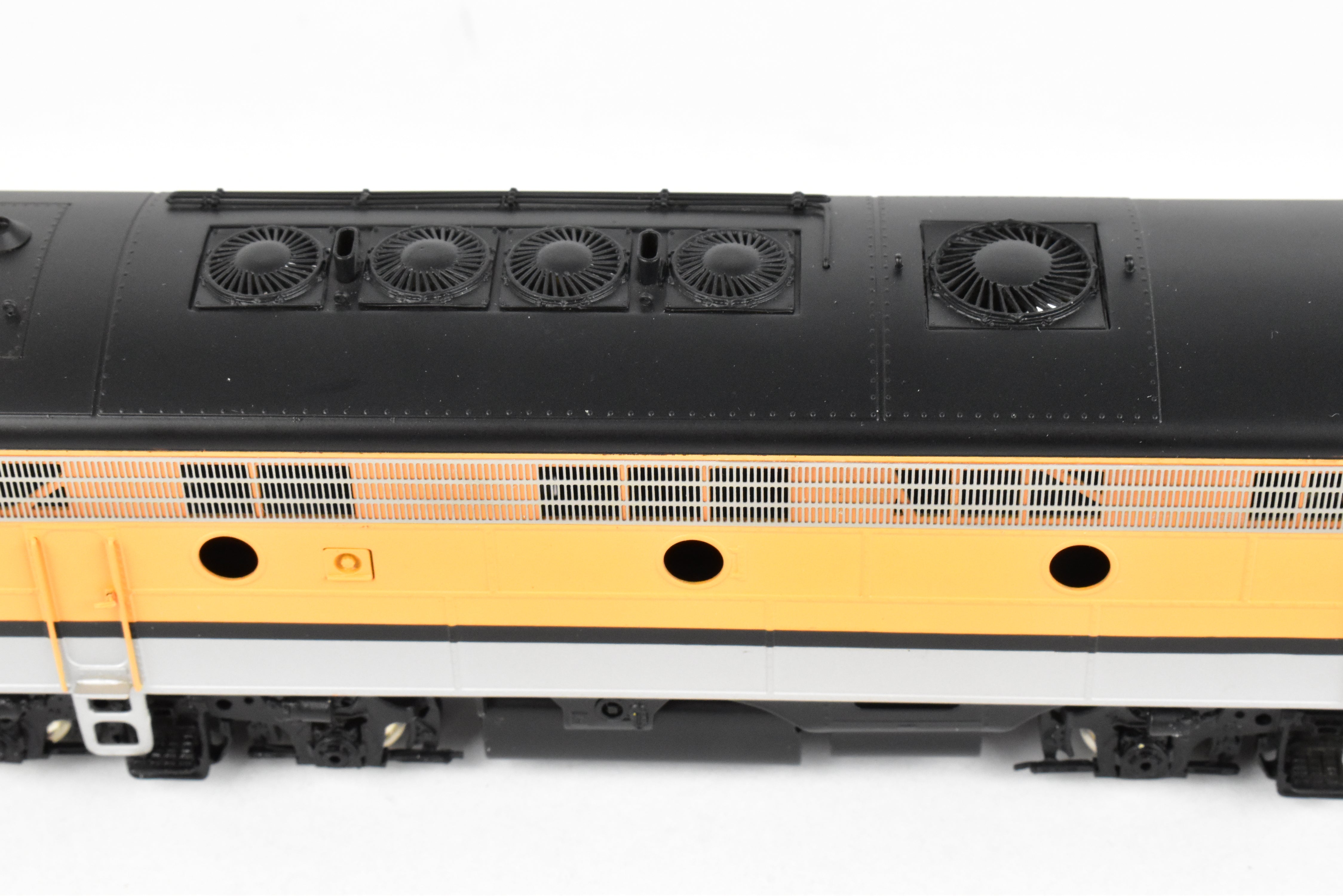 HO Scale Brass Model Train - Oriental Limited D&RGW Rio Grande EMD F9 A/B/B Set with 1750 HP Each and Factory Painted Finish