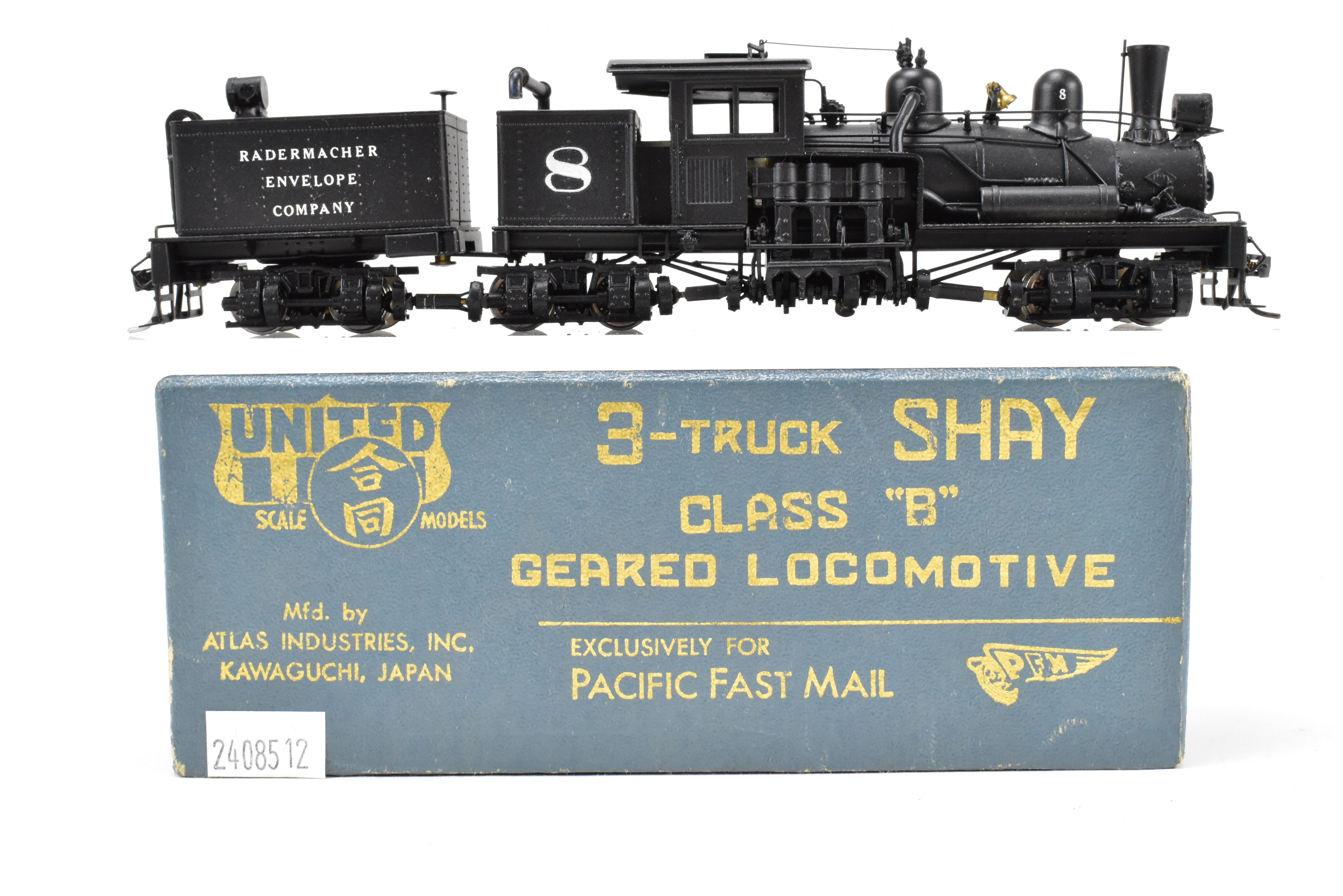 HO Scale Brass PFM - United 3 - Truck Shay Class B Geared Locomotive for CP Private Road