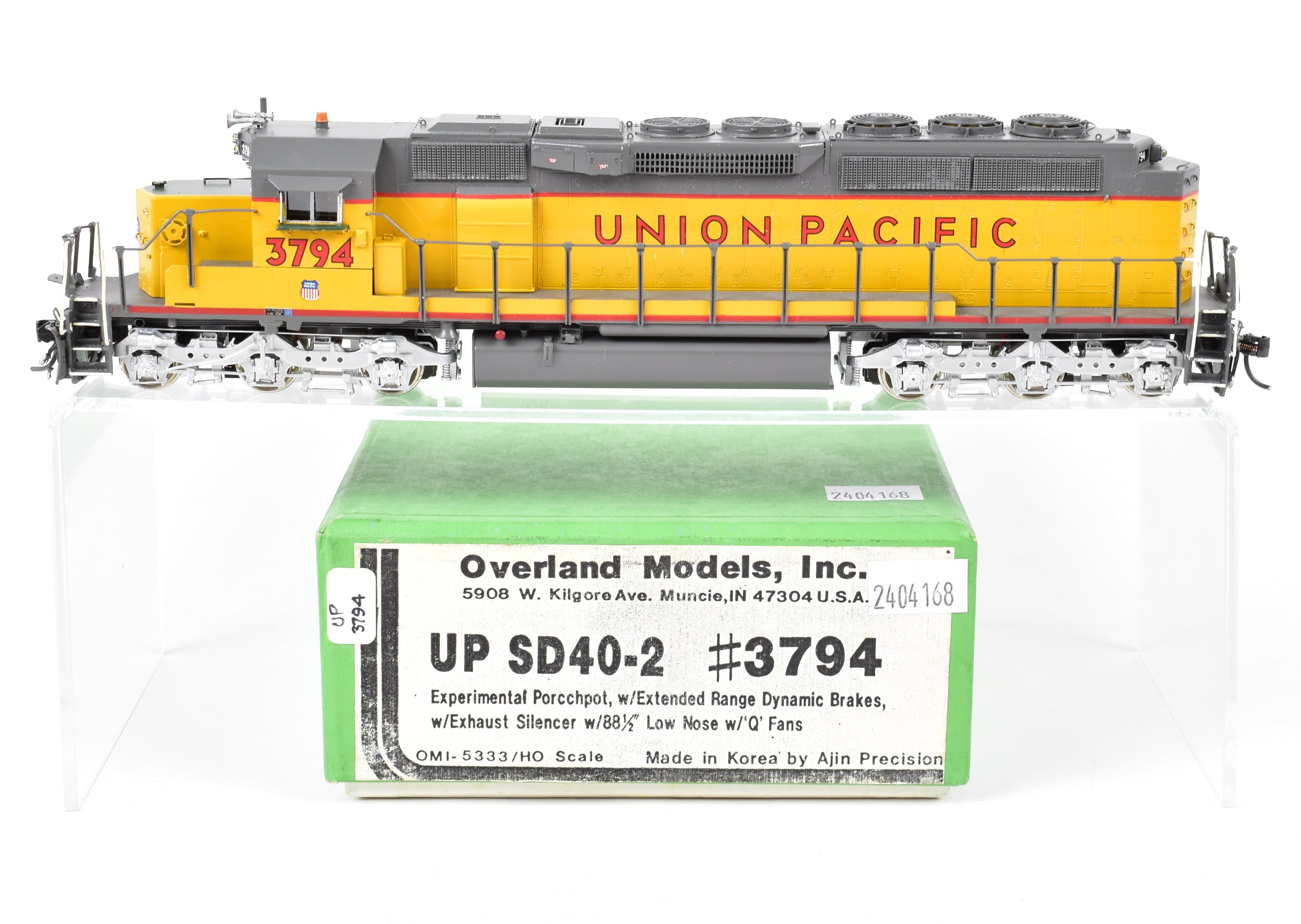 HO Scale Brass OMI UP Union Pacific EMD SD40-2 Pro-Painted #3794