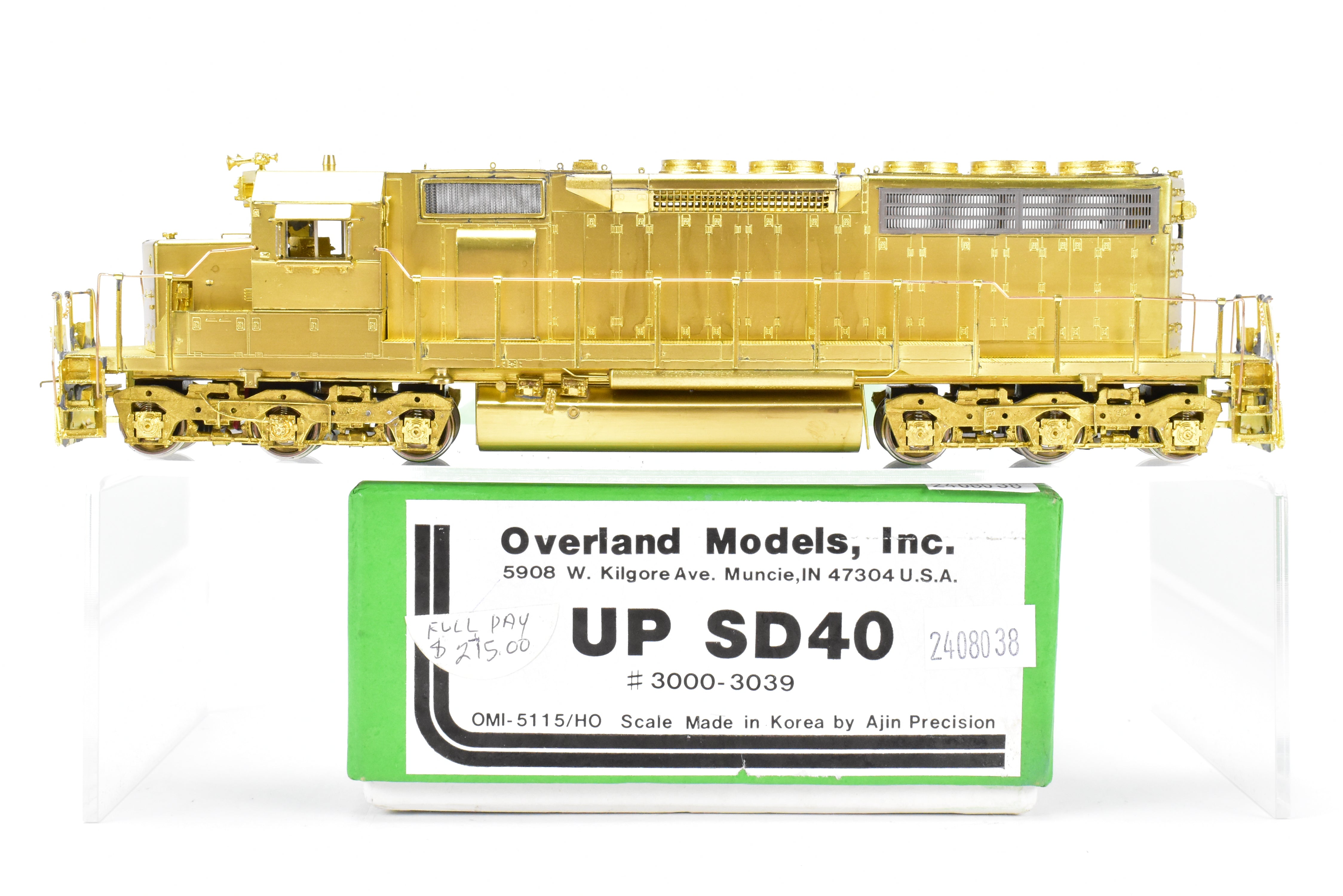 HO Scale Brass Union Pacific EMD SD40 Models 3000 - 3039 by Overland Models Inc