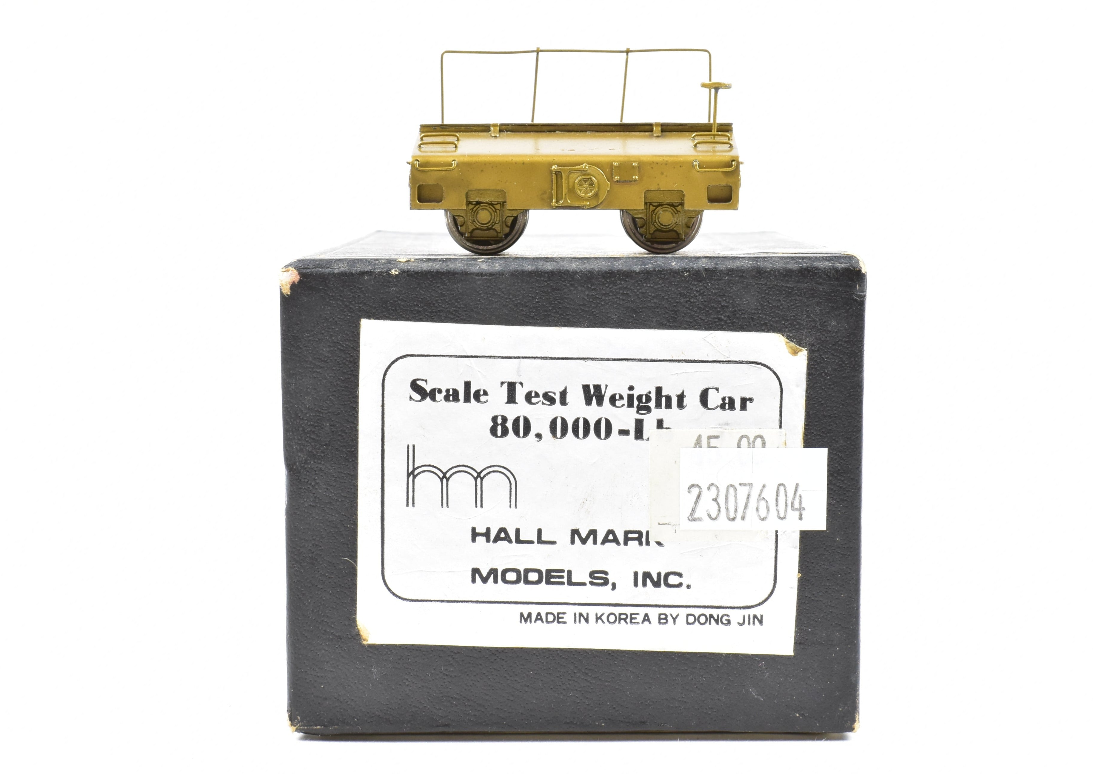 HO Scale Brass Hallmark Model Collectible 80,000-Lb Scale Test Car for Various Roads