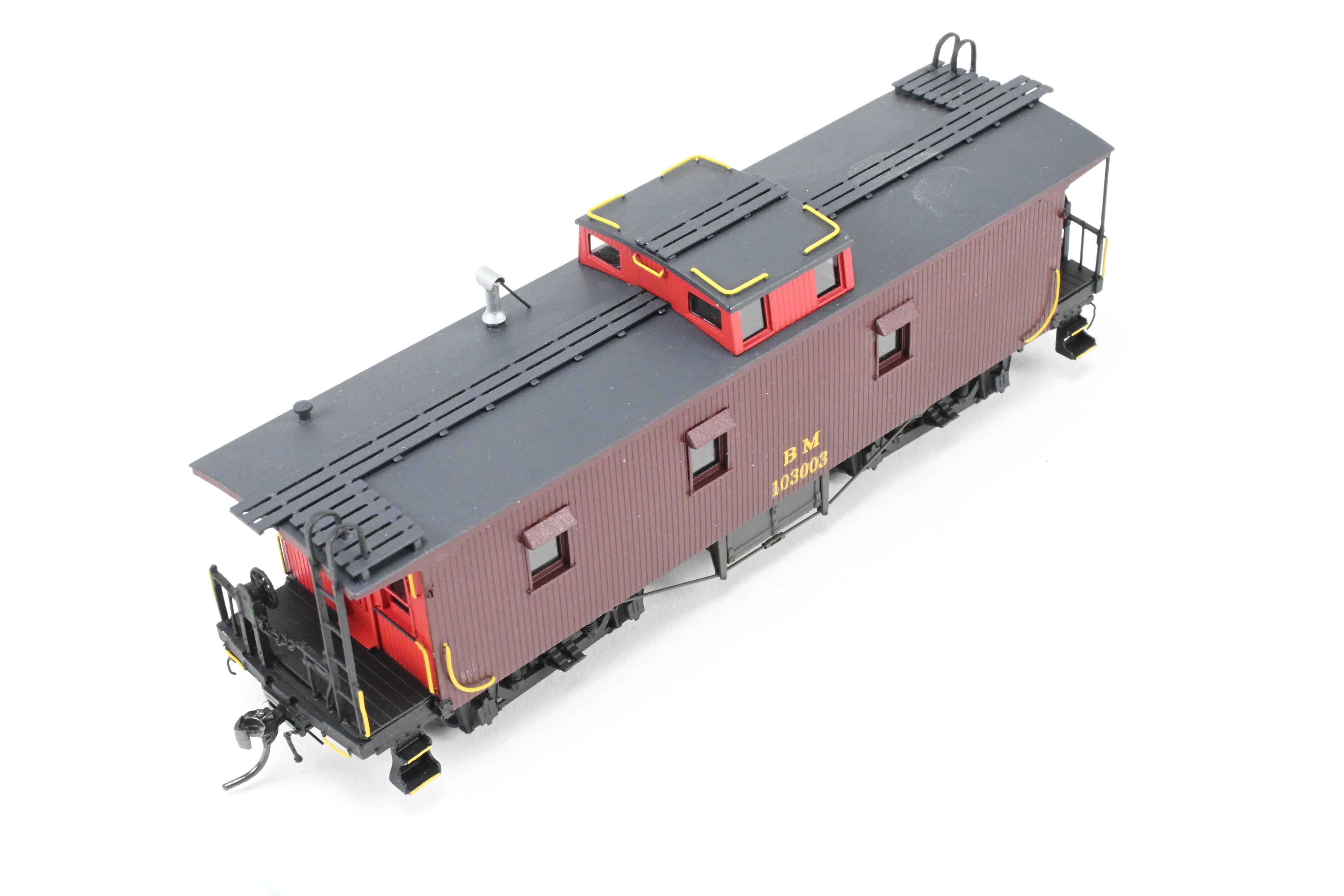 HO Scale Brass Railworks Boston & Maine Rebuilt Milk Car to Caboose Model - FP No. 103003