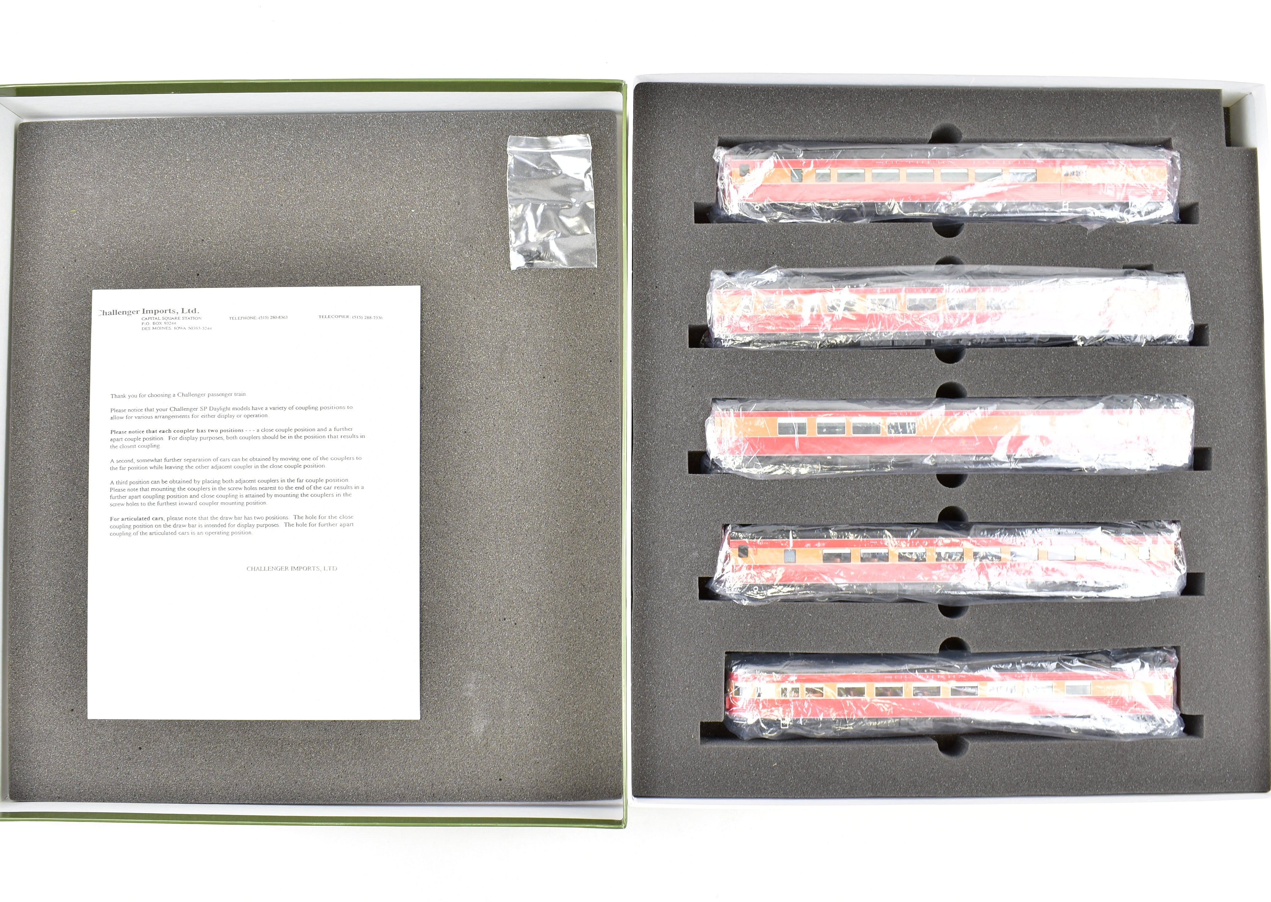 HO Scale Brass Model Train CIL - Challenger Imports Southern Pacific 1955 Morning Daylight 10 - Car Set FP Collection