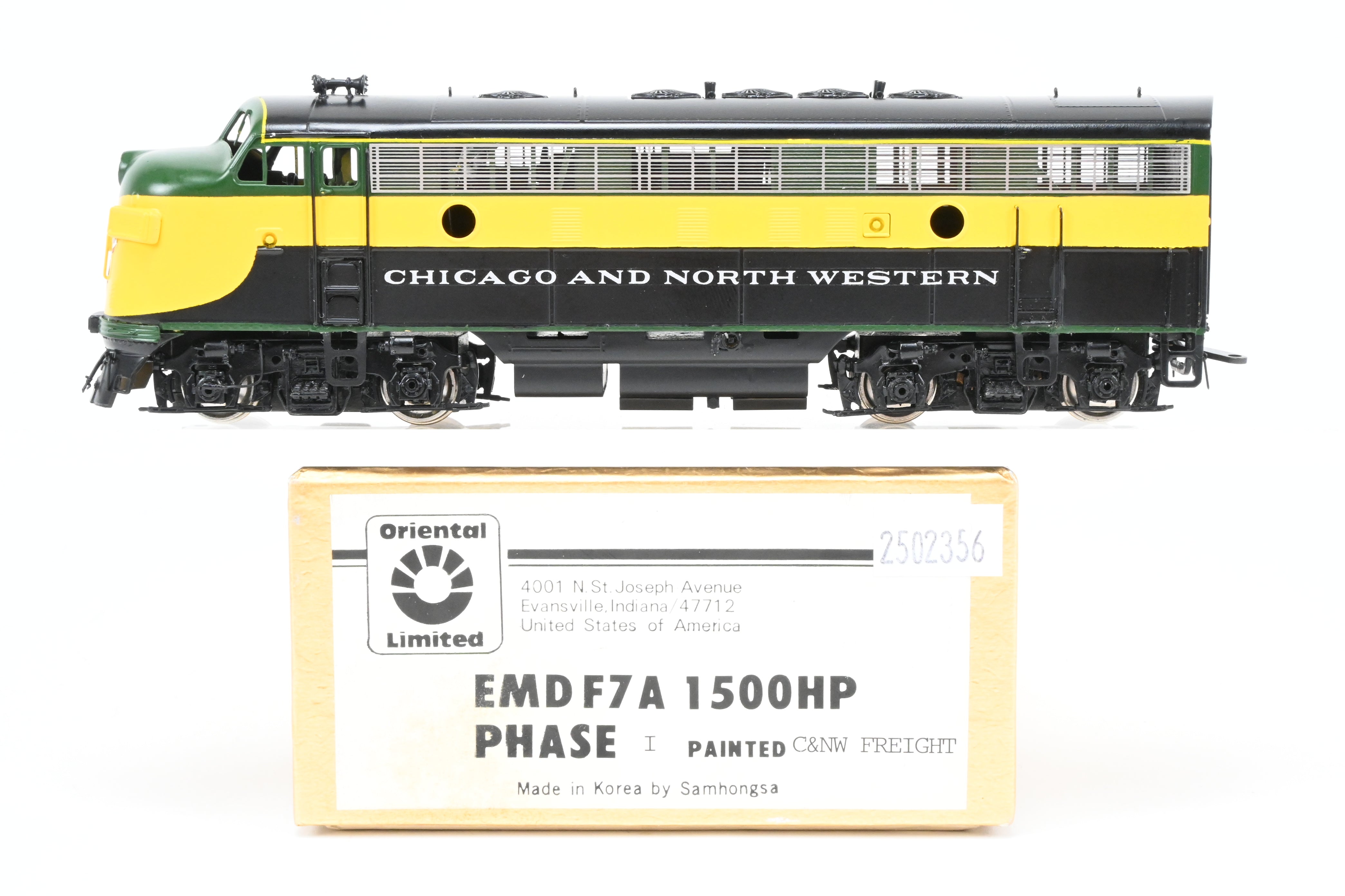 HO Scale Brass C&NW Chicago and Northwestern EMD F7A 1500 HP Freight Model