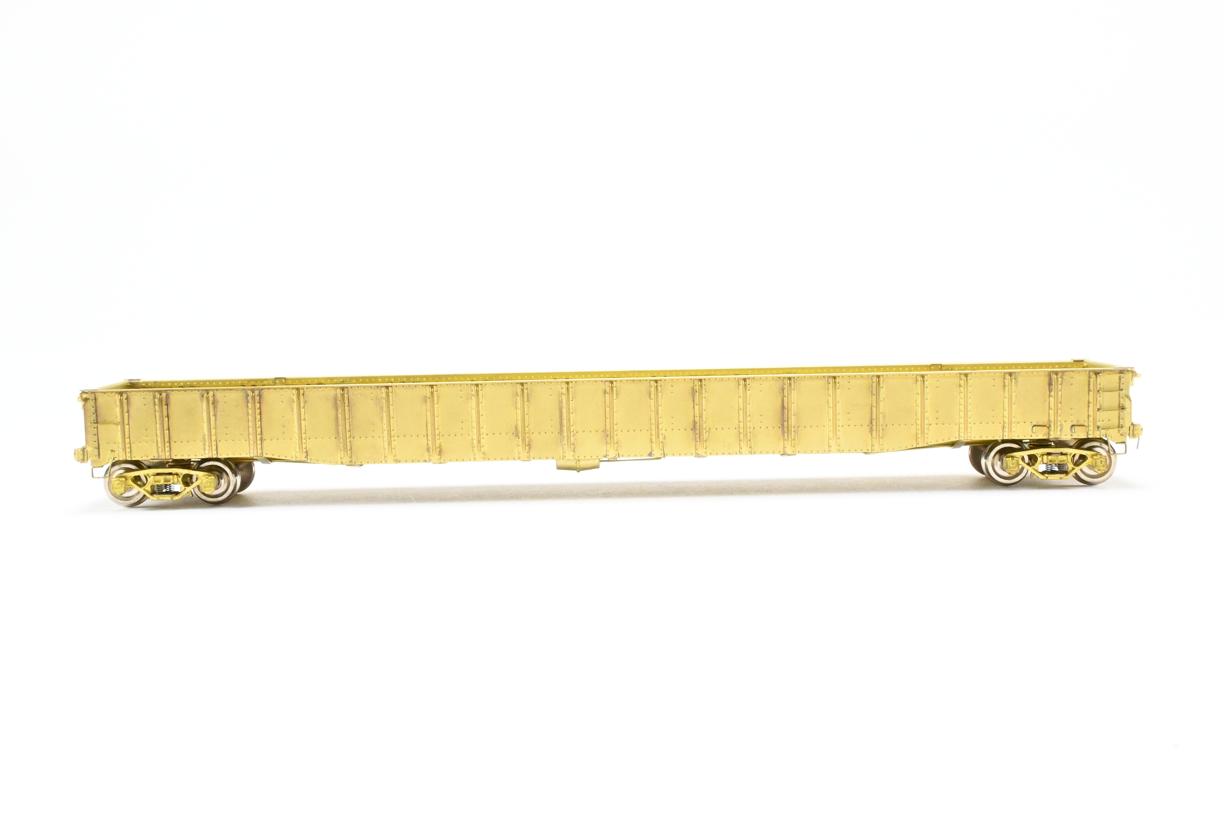 HO Scale Brass Precision Scale Co. Various Roads 65-Foot Mill Gondola Model in Bethlehem Steel Version for Heavy Steel Loading