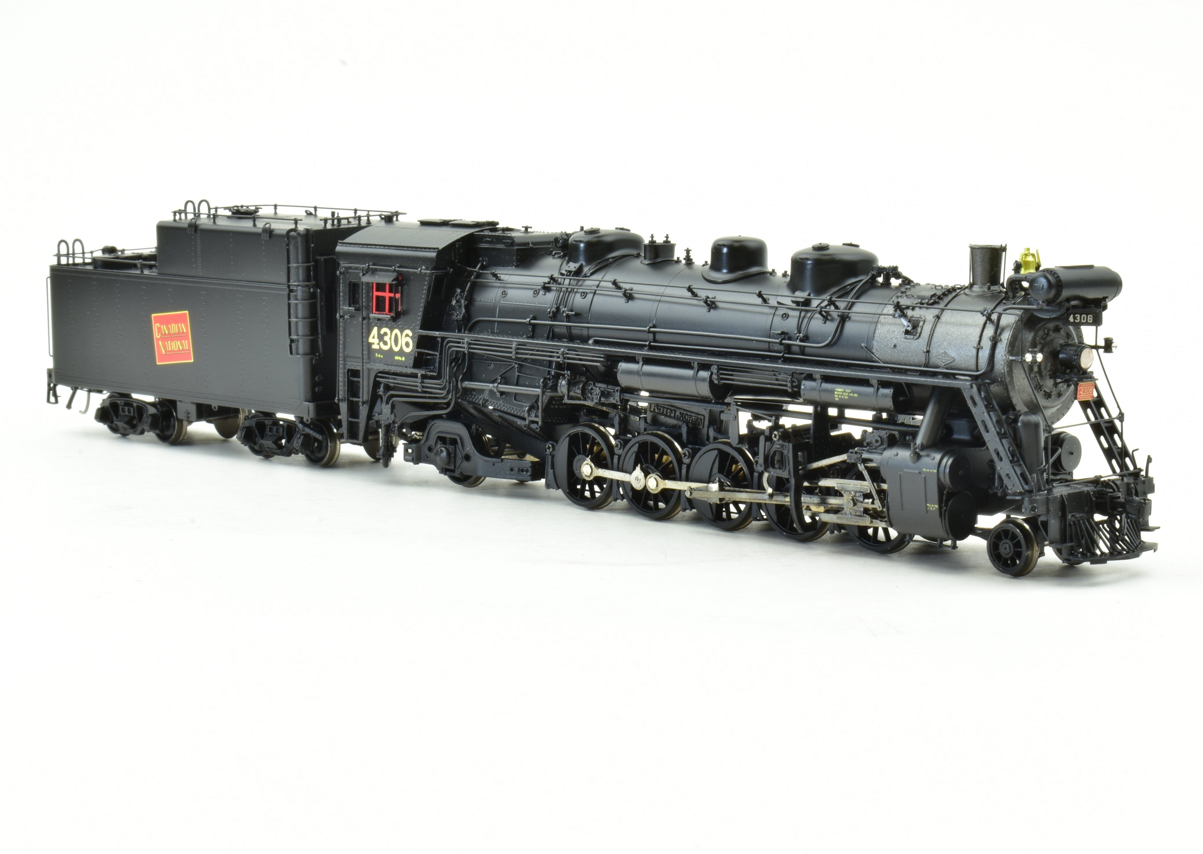 HO Scale Brass Model Train - Overland Models CNR Canadian National Railway T4a 2-10-2 Factory Painted Locomotive No. 4306