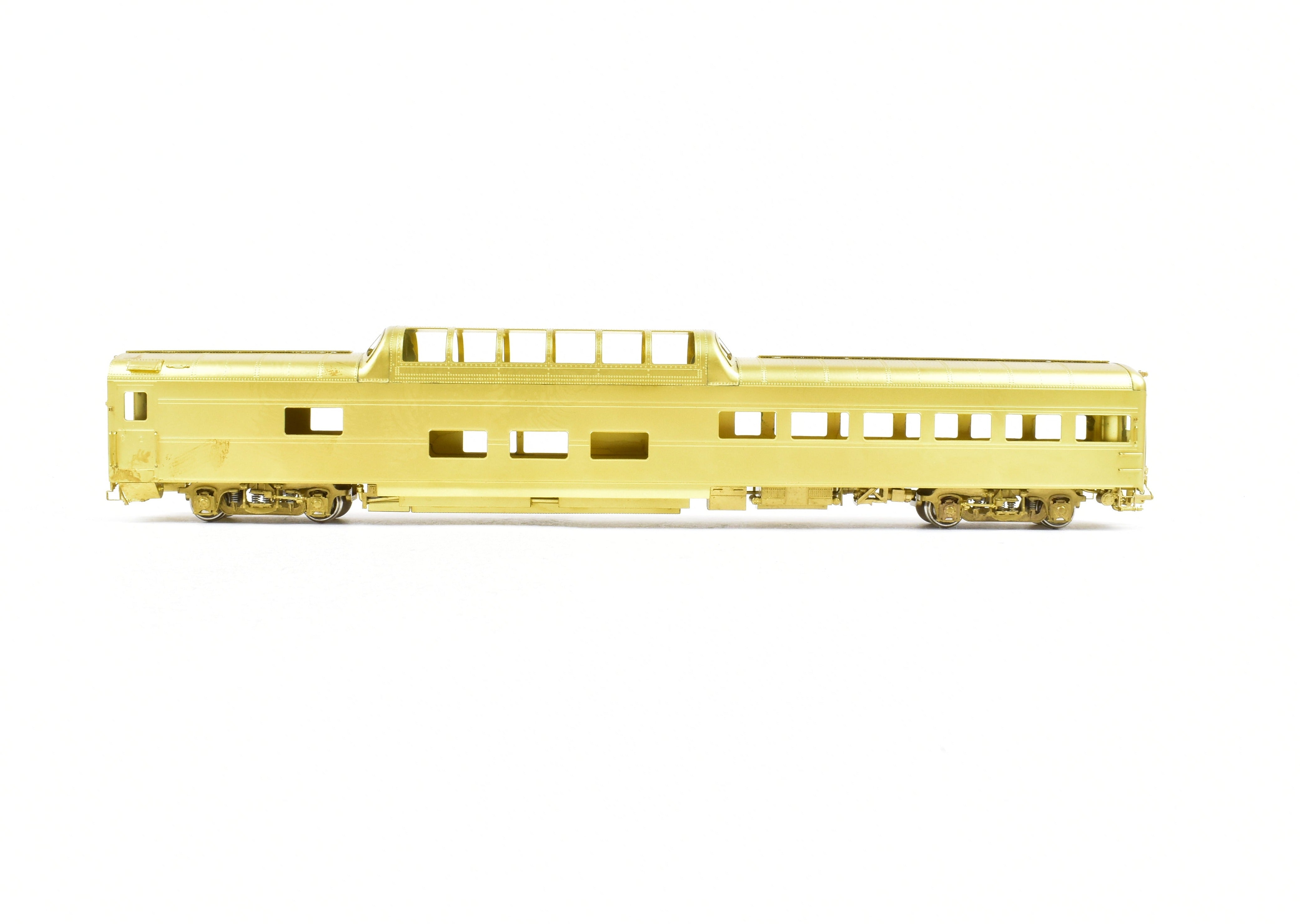 HO Scale Brass Model Train - Wasatch Model Co. Union Pacific 9000 Series Dome Lounge Observation Car Modified for Mid - Train Service