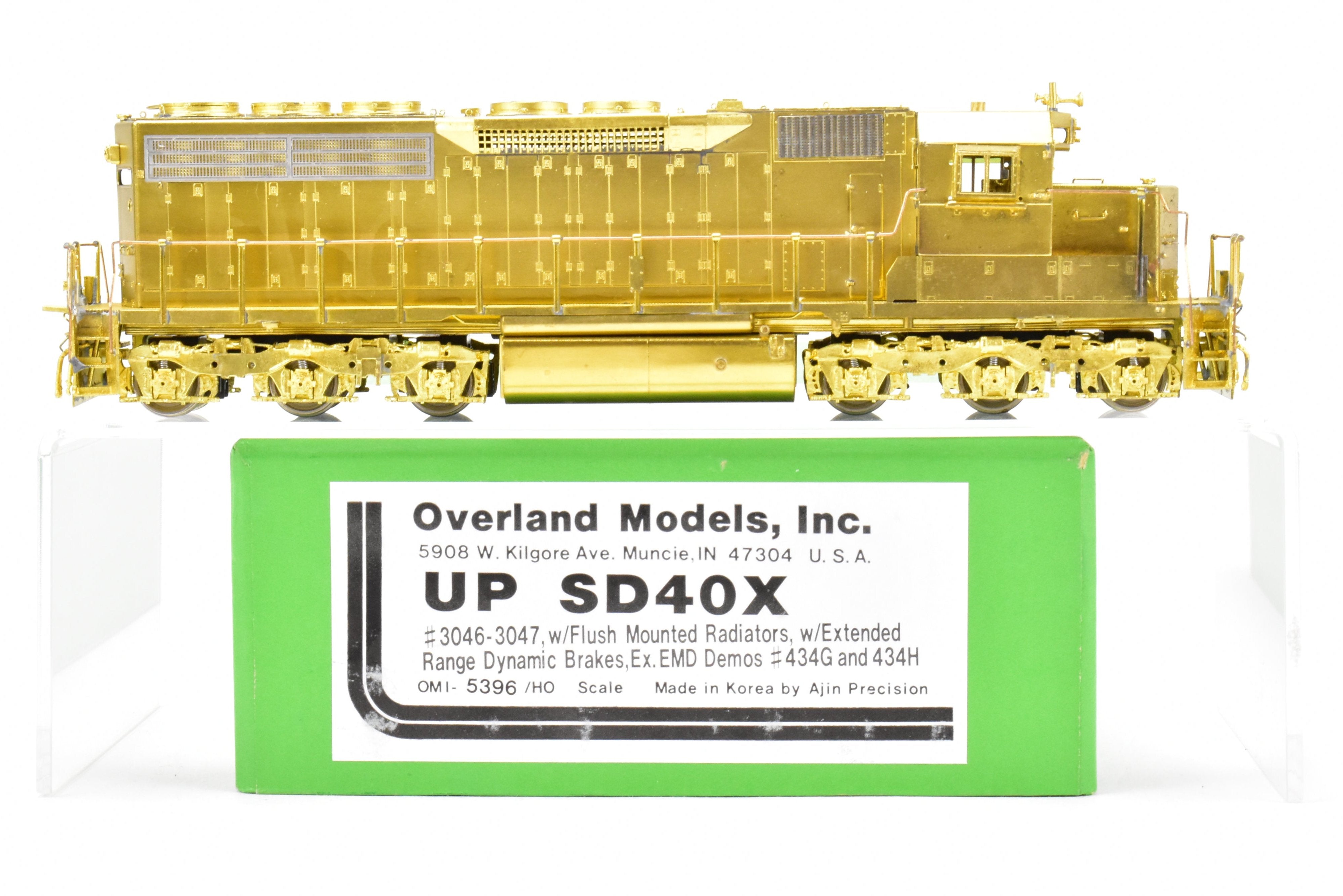 HO Scale Brass Model Train - Overland Models Inc. Union Pacific EMD SD40X Locomotives Nos. 3046 - 3047, Ex EMD Demos #434G and 434H