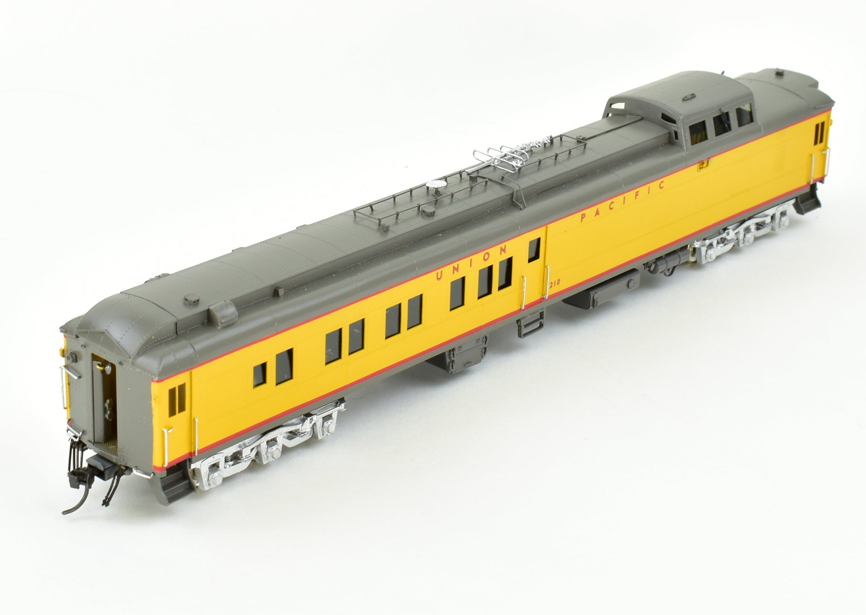 HO Scale Brass OMI - Overland Models, Inc. Union Pacific Dynamometer Car #210 in Original Configuration with Professional Painting for Model Railroading Enthusiasts