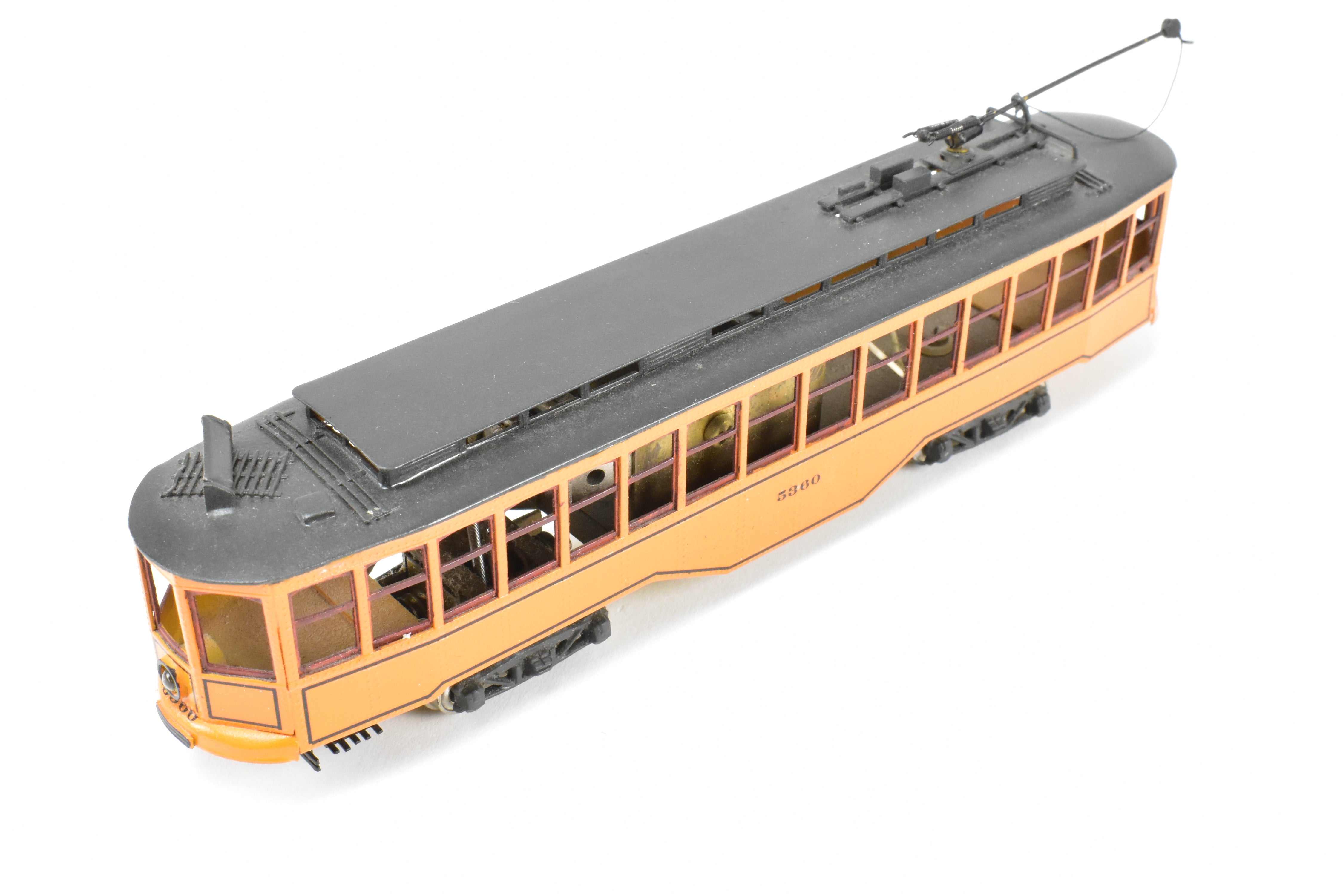 HO Scale Brass Model Fairfield Traction Models Pittsburgh Railway Co. Jones Single - Ended Trolley Car, Version CP #5360